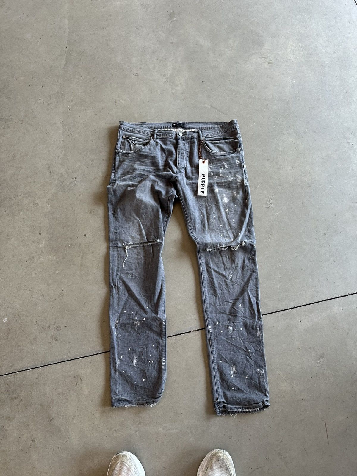 Purple Brand Purple Brand Denim Paint Splatter Grey Size US 40 / EU 56 - 1 Thumbnail