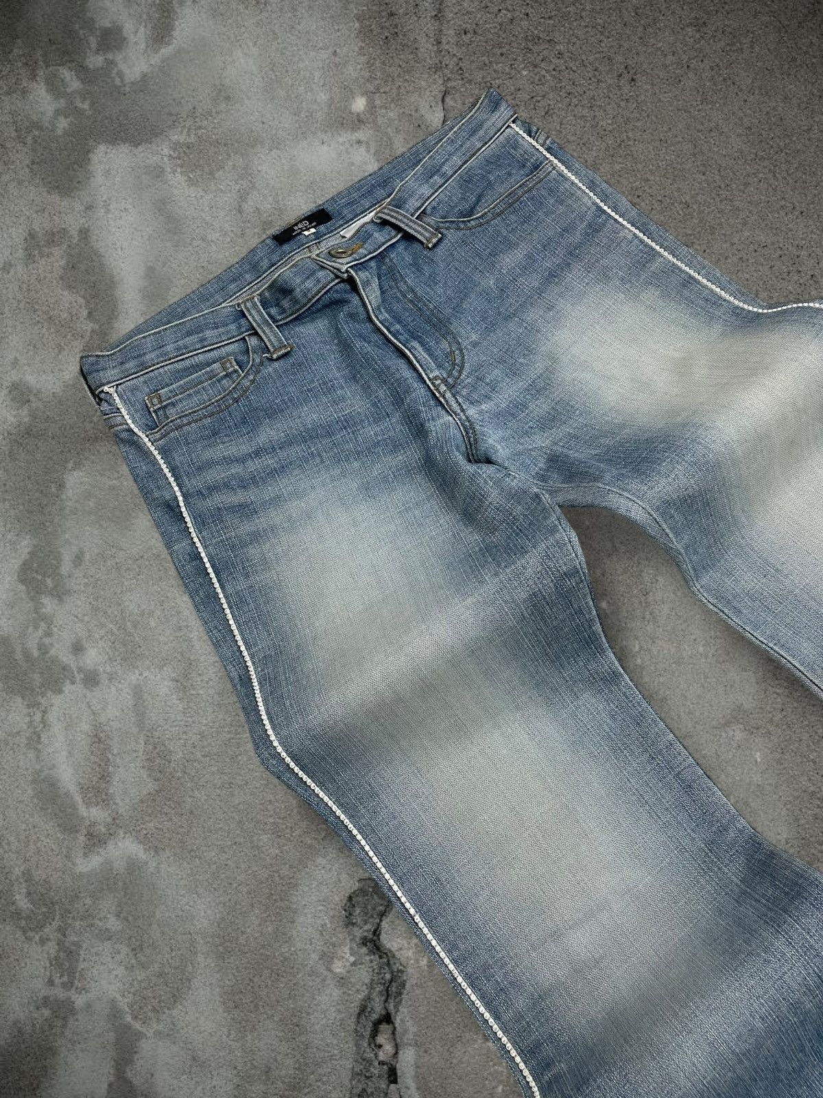 Yohji Yamamoto Vintage Japan Designer Yohji Yamamoto Ined Flared Blue Denim Size US 30 / EU 46 - 7 Thumbnail