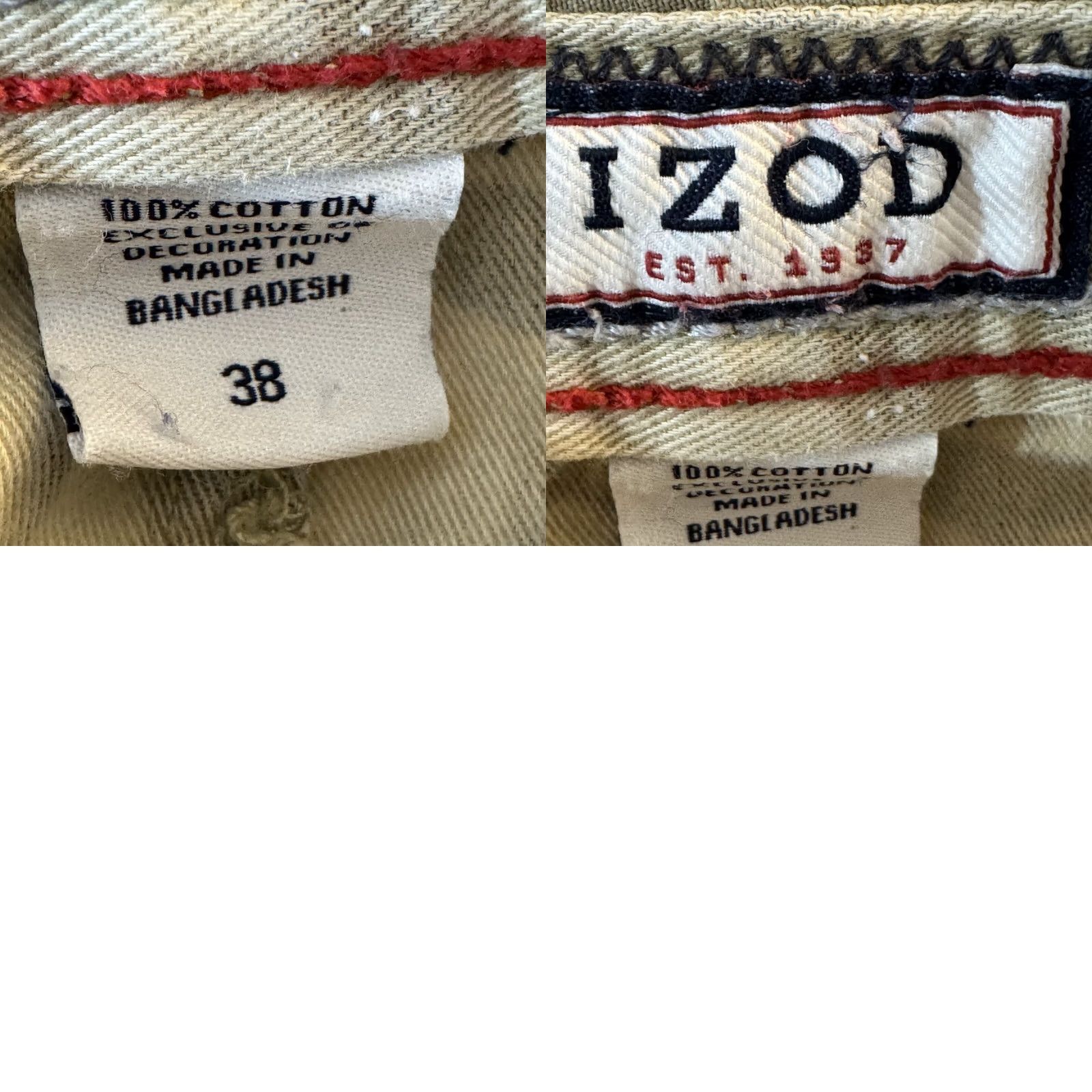Izod Izod Cargo Shorts Men 38 Green Camouflage Cotton Classic Fit High-Rise Casual Pockets Summer Mens Size US 38 / EU 54 - 9 Thumbnail