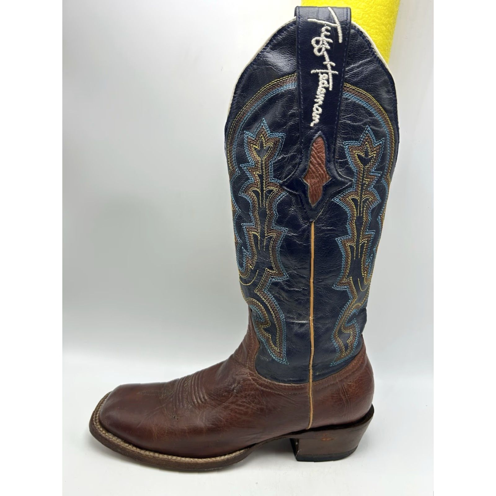 Dsquared2 VINTAGE Resistol Ranch MENS Boots Square Toe Handmade Leather Brown Western Snake M3585 Boots Mens 8.5 D 10 US Leather Outsole Mexico Mid-Calf Size US 10 / EU 43 - 2 Thumbnail