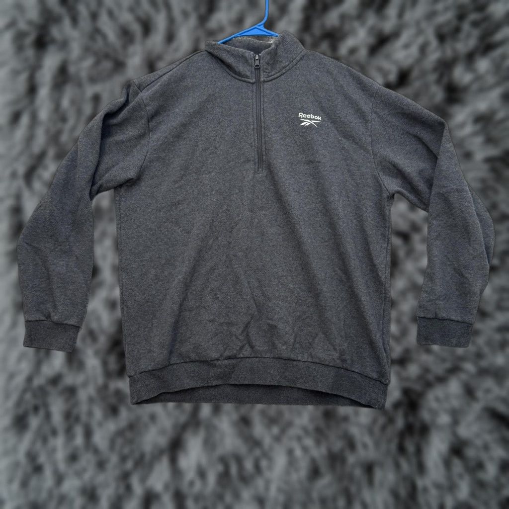 Reebok VINTAGE Reebok Pullover Sweatshirt Mens XL Gray 1/4 Zip Fleece Training Size US XL / EU 56 / 4 - 1 Thumbnail