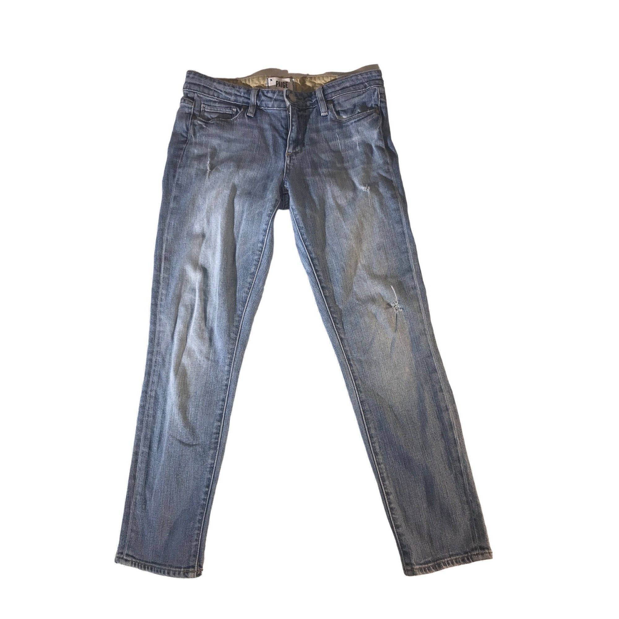 Paige Paige Womens “Kylie Corp” Light Blue Distressed Denim Jeans Size 27" / US 4 / IT 40 - 1 Thumbnail