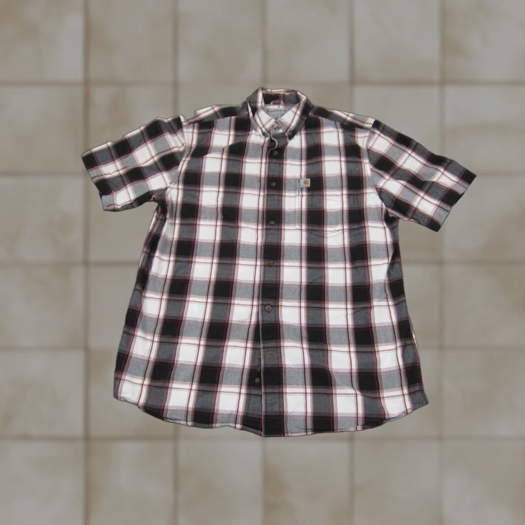 Carhartt Carhartt Shirt Mens M Red Black Plaid Relaxed Fit Button Up Work Classic Vintage No Size US M / EU 48-50 / 2 - 1 Thumbnail