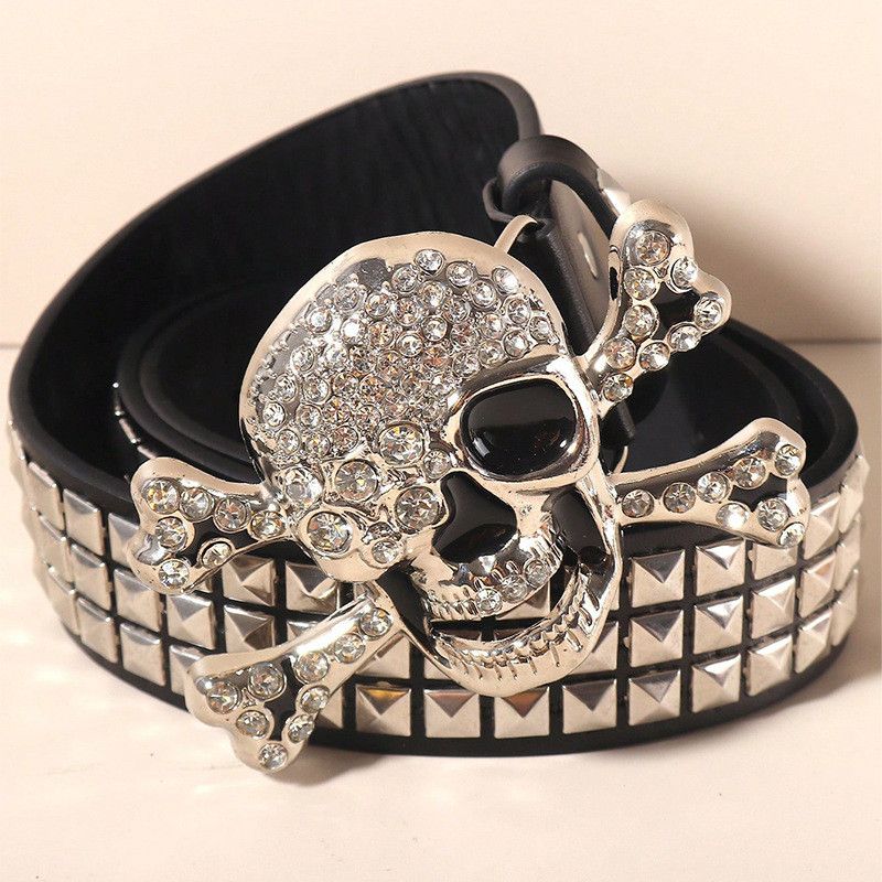 Japanese Brand Blink2 Skulls buckle with Stud Belt Size ONE SIZE - 1 Thumbnail