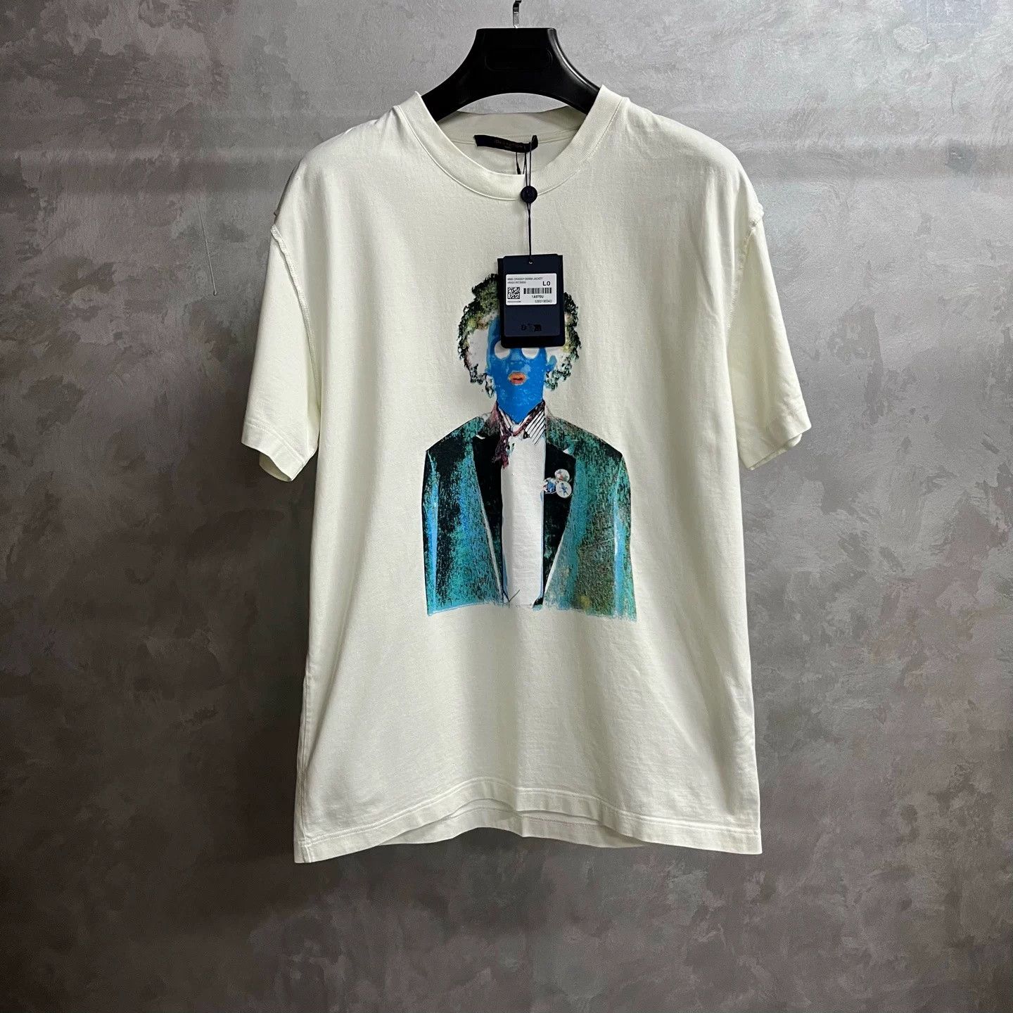 Louis Vuitton Louis Vuitton White Worker Print T-Shirt Size US L / EU 52-54 / 3 - 1 Thumbnail
