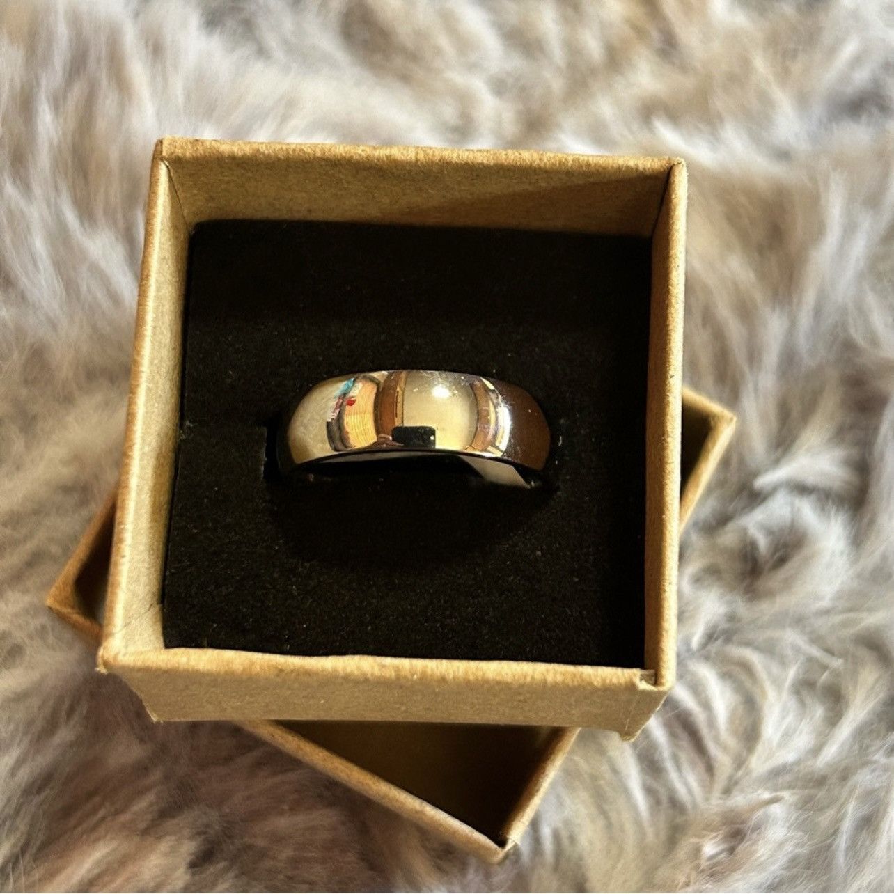 Other Men’s 6mm polished Titanium comfort band wedding ring NIB 8 Size ONE SIZE - 7 Thumbnail