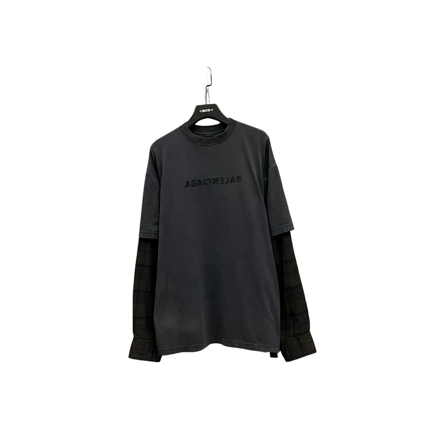 Balenciaga Balenciaga Logo Embroidered False Two-Piece Long Sleeve Size Size US L / EU 52-54 / 3 - 1 Thumbnail