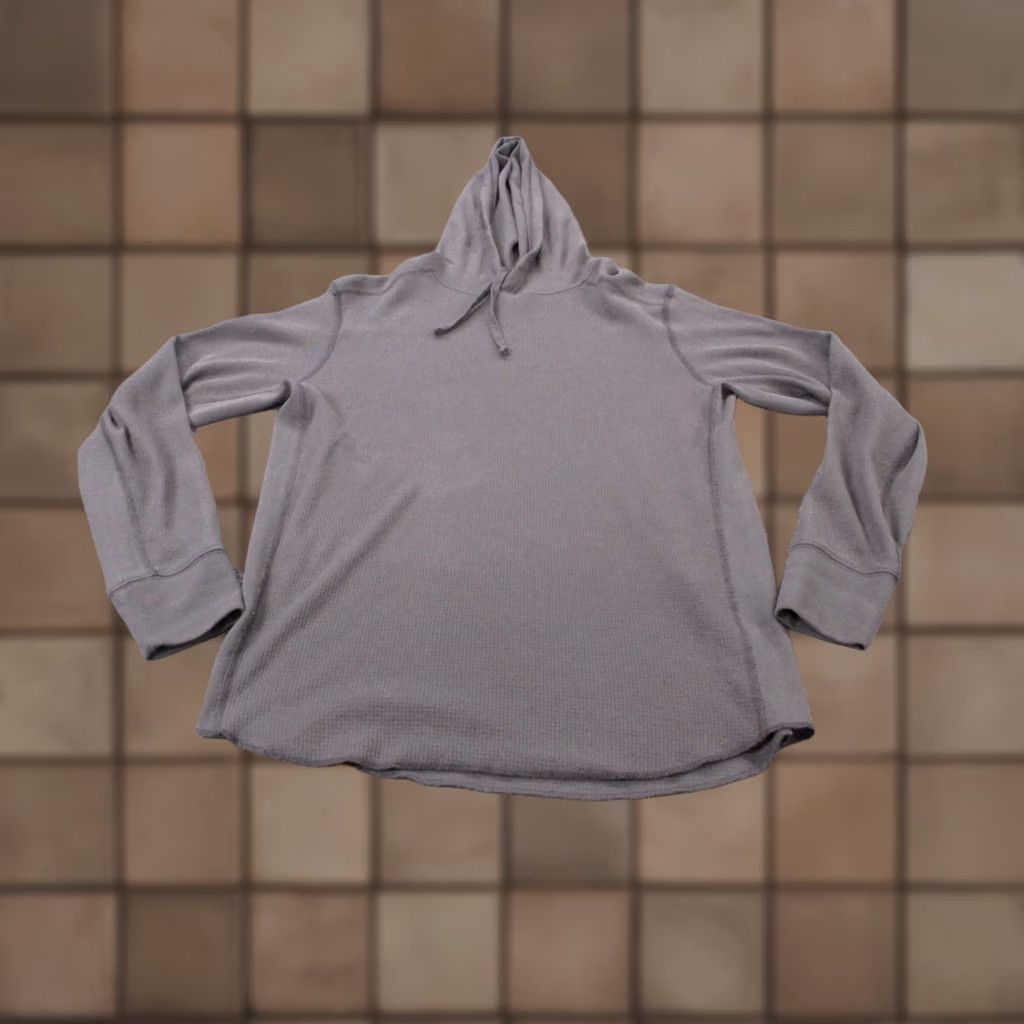 Rag & Bone rag & bone Hoodie Womens L Gray Logo Preppy Thermal Pullover Sweatshirt Casual Knit Crew Neck Long Sleeve Size L / US 10 / IT 46 - 1 Thumbnail