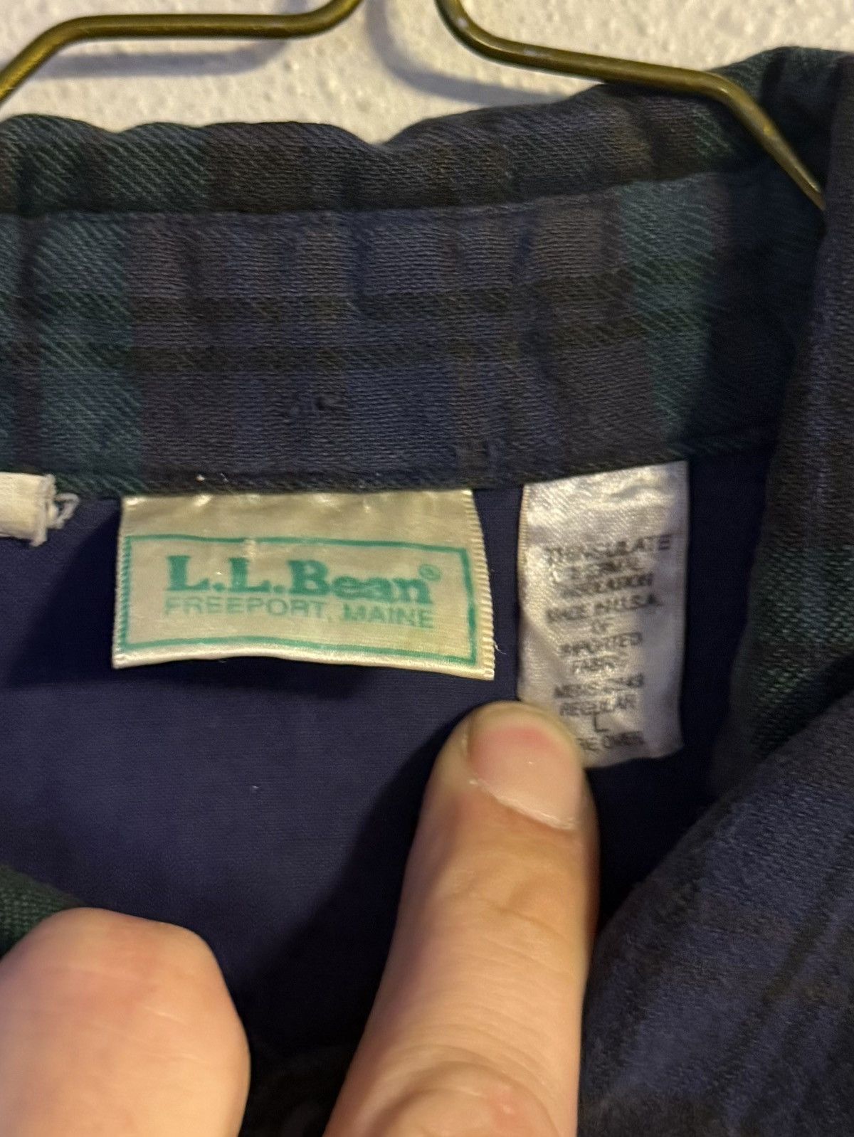 L.L. Bean vtg 90s made in usa quilt lined thinsulate plaid flannel Size US L / EU 52-54 / 3 - 2 Thumbnail