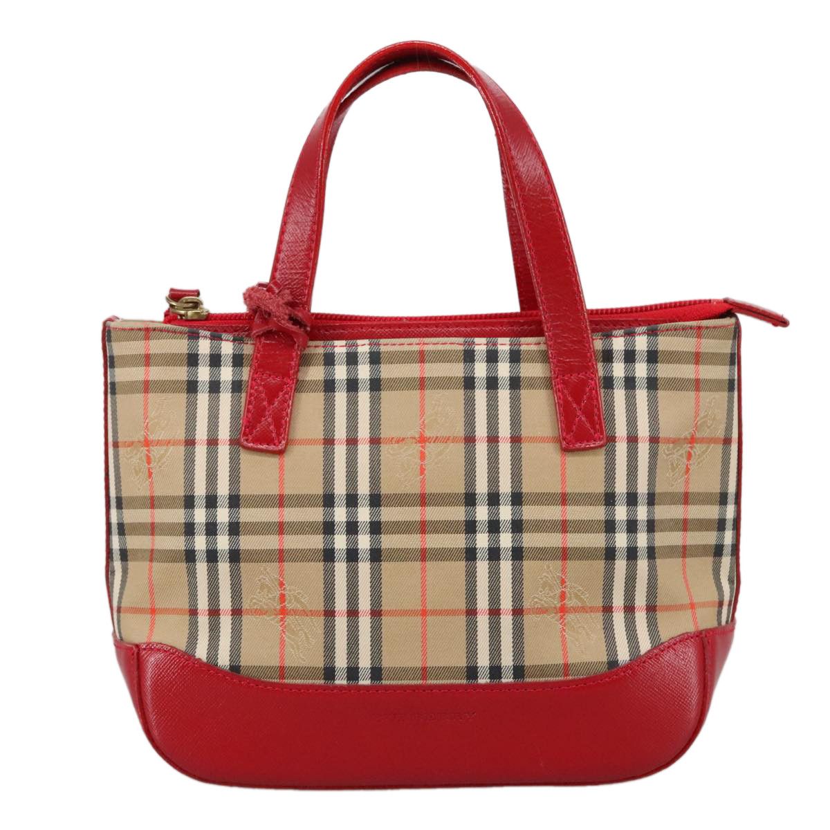 Burberry Nova Check Beige Canvas Handbag (Pre-Owned) Size ONE SIZE - 1 Thumbnail