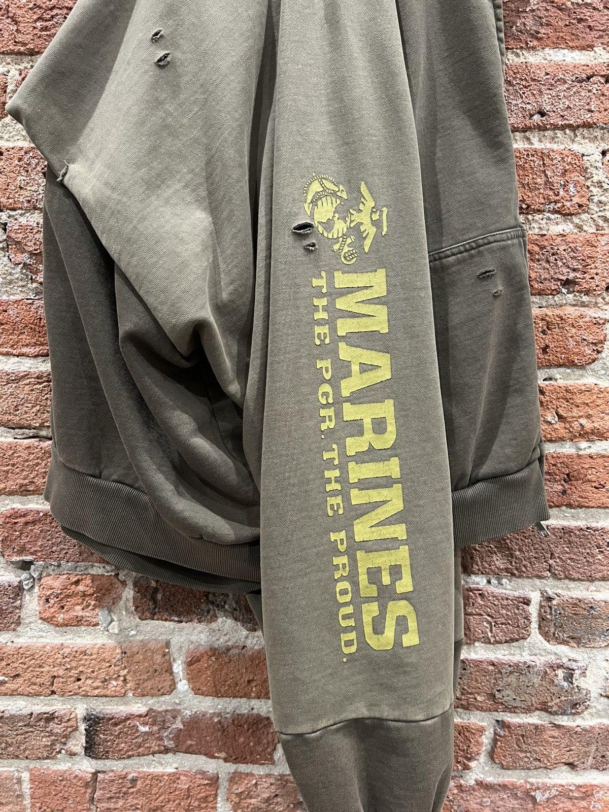 PROJECT G/R Project G/R Reconstructed Folded Zip Hoodie - Khaki Size US M / EU 48-50 / 2 - 4 Thumbnail