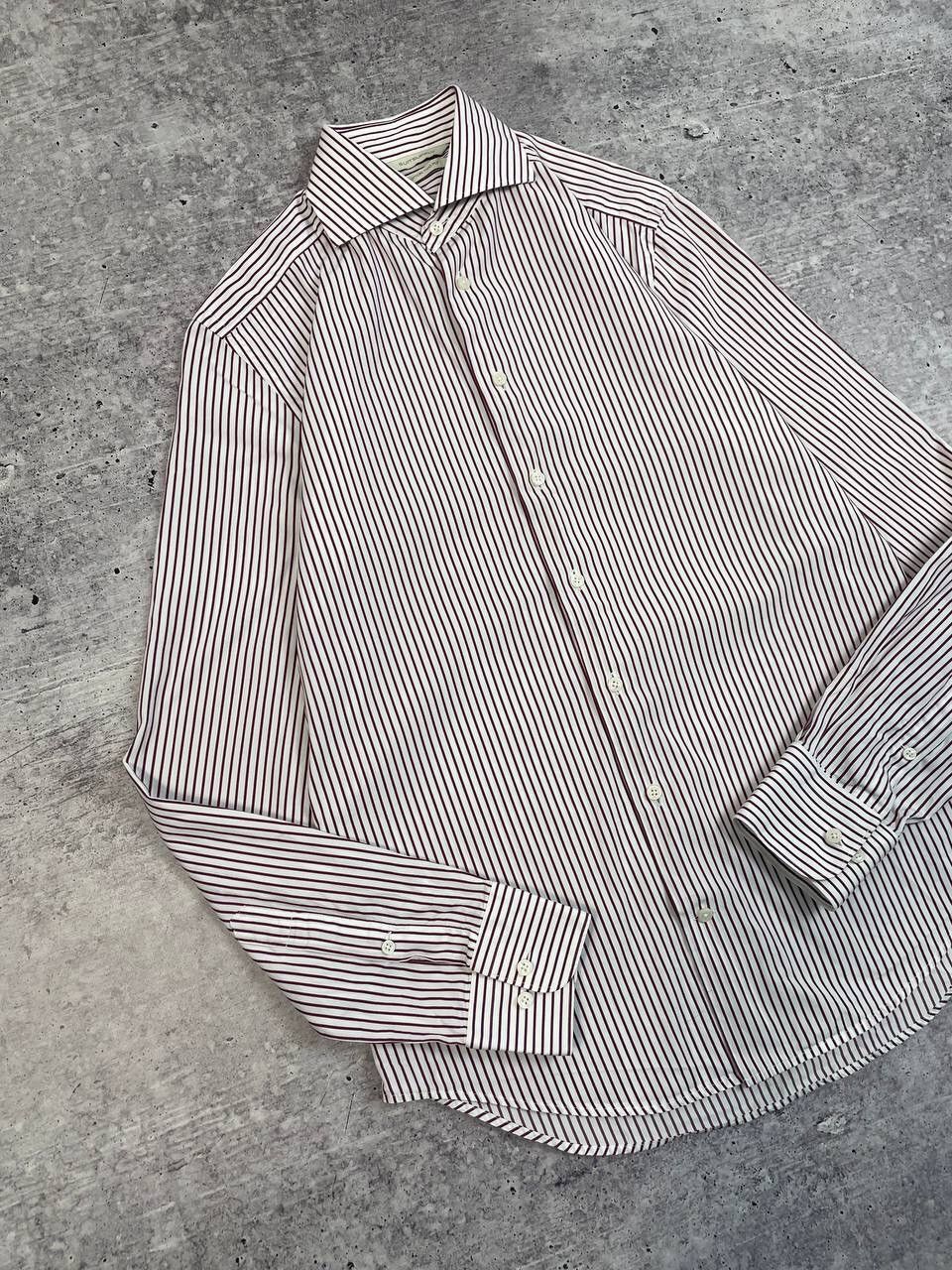 Suitsupply Vintage SuitSupply Cotton Stripped Button Up Shirt Y2K Size US L / EU 52-54 / 3 - 2 Thumbnail