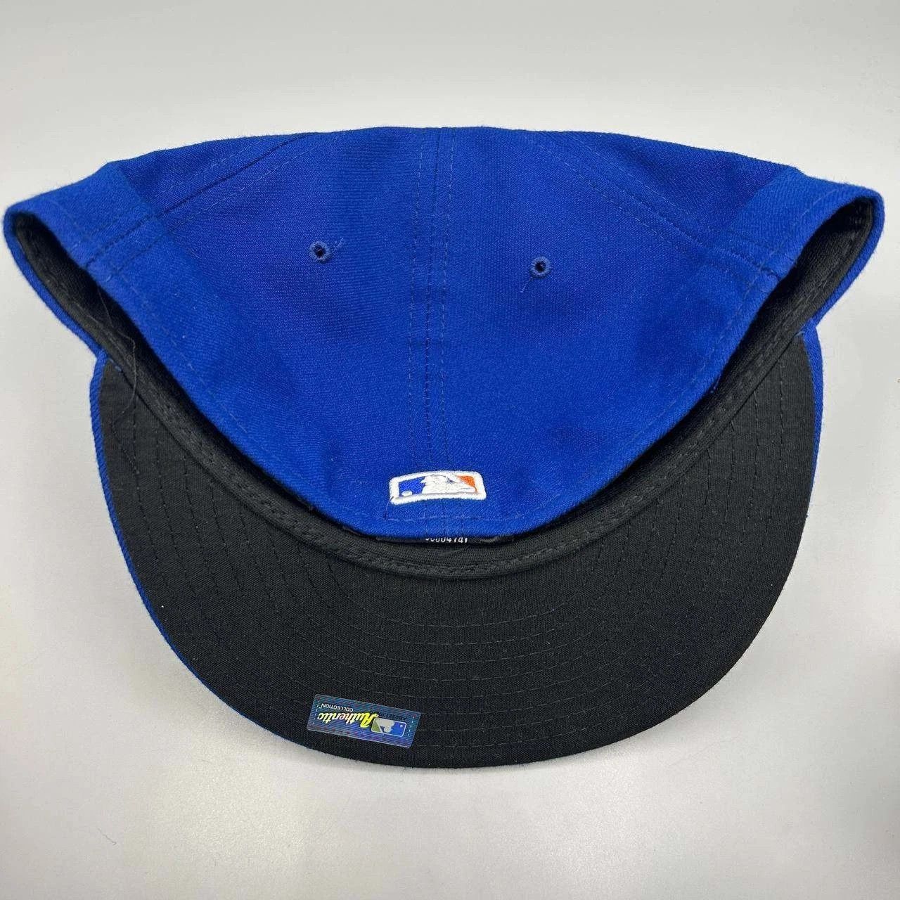 New Era New York Mets Hat Men 7 5/8 Blue Black Embroidered Fitted Size ONE SIZE - 3 Thumbnail