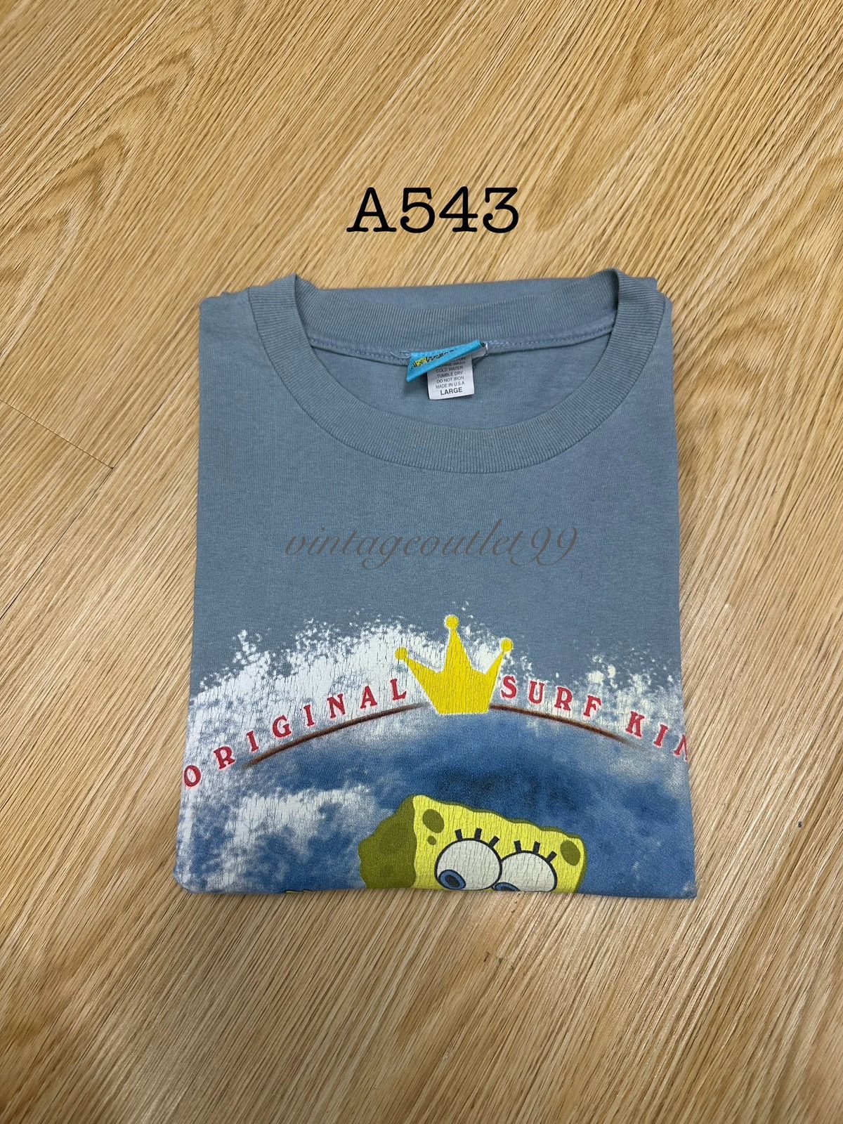 Anime Vintage Spongebob Squarepants Surfing Style Tshirt A543 Size US L / EU 52-54 / 3 - 10 Thumbnail