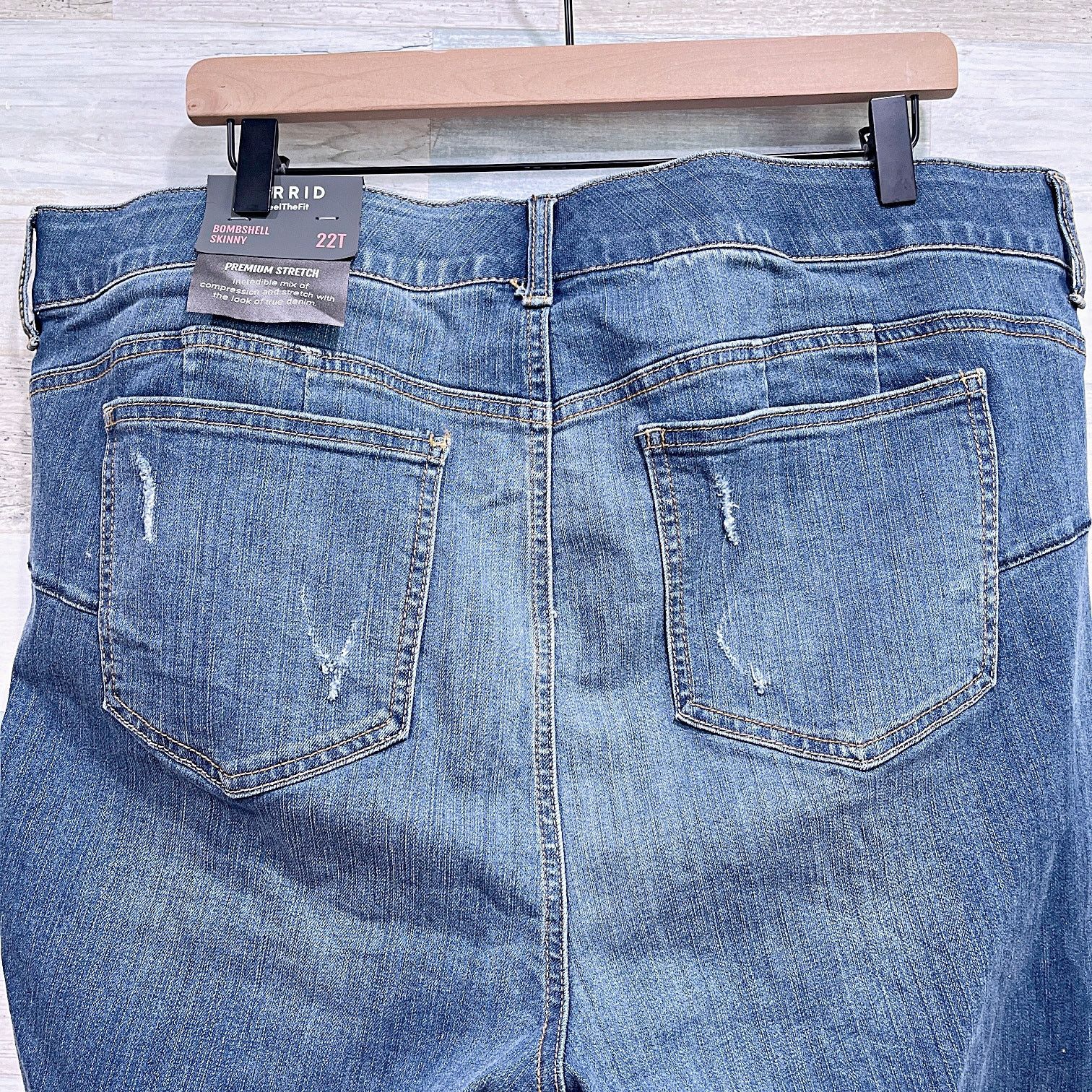 Other TORRID Bombshell Skinny Destructed Jeans Womens 22T 22 Tall Size 42" / US 20 - 6 Thumbnail