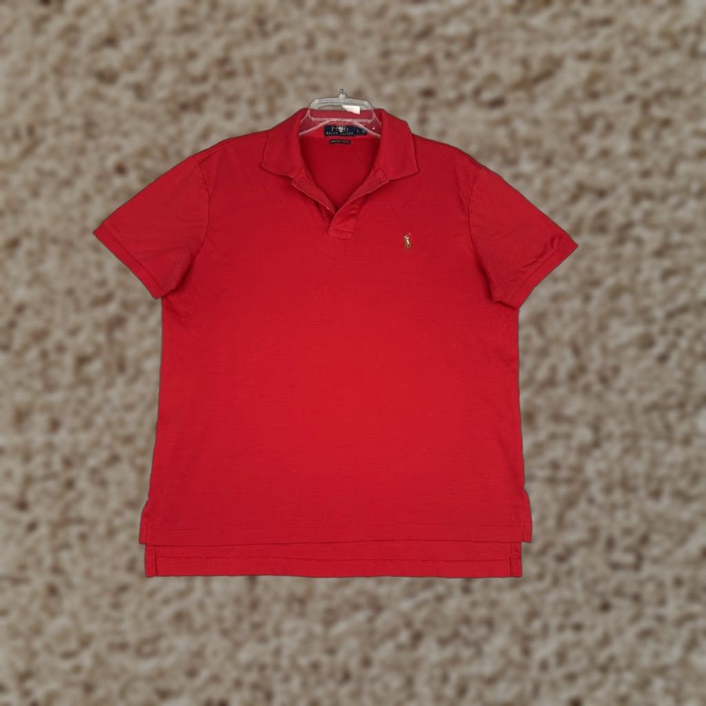 Polo Ralph Lauren Polo Ralph Lauren Polo Shirt Mens Large Red Pima Soft Touch Cotton Logo Casual Size US L / EU 52-54 / 3 - 1 Thumbnail