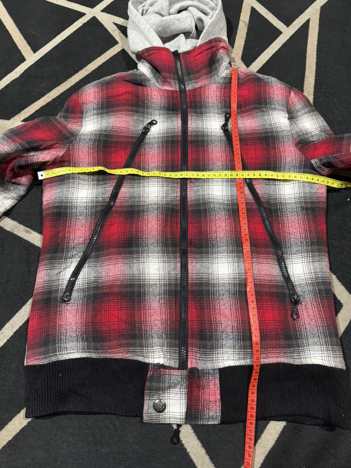 Intheattic Japanese Plaid Jacket Hoodie