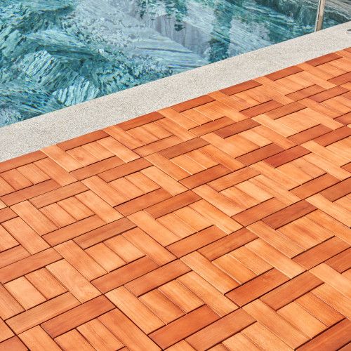 Designer × Homemade (Set of 10) Hanalei Eucalyptus Interlocking Wooden Decktile Size US L / EU 52-54 / 3 - 8 Thumbnail