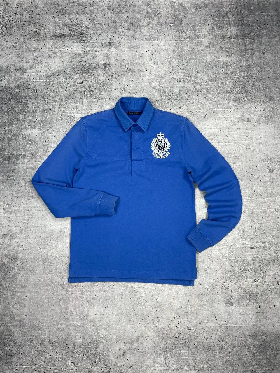 Polo Ralph Lauren × Vintage Vintage Ralph Lauren Blue Big Logo Y2K Longsleeve Sweatshirt Size US S / EU 44-46 / 1 - 1 Thumbnail