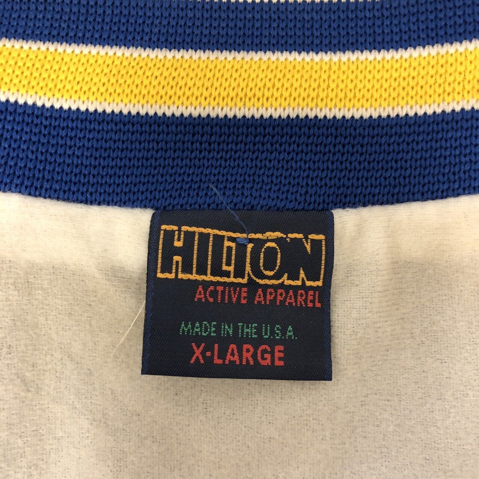 Other Vtg Hilton Blue Shiny SATIN Windbreaker Maze Nails Ringer Size US XL / EU 56 / 4 - 2 Thumbnail