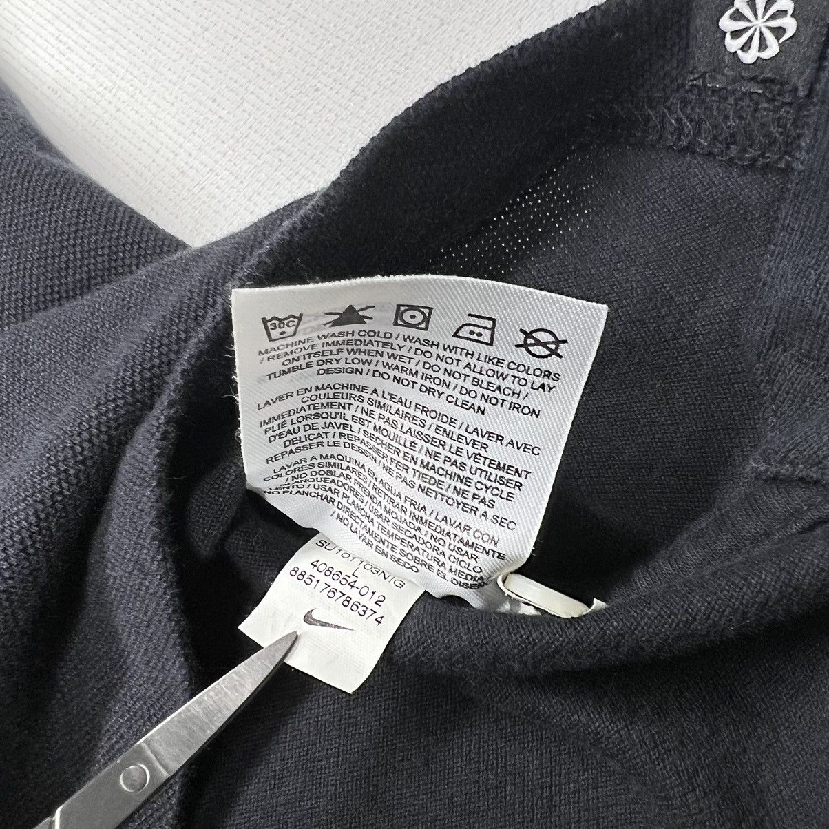 Nike × Vintage VTG Nike Polo Shirt Black Sportswear Air Max 90 Y2K Size US L / EU 52-54 / 3 - 11 Thumbnail