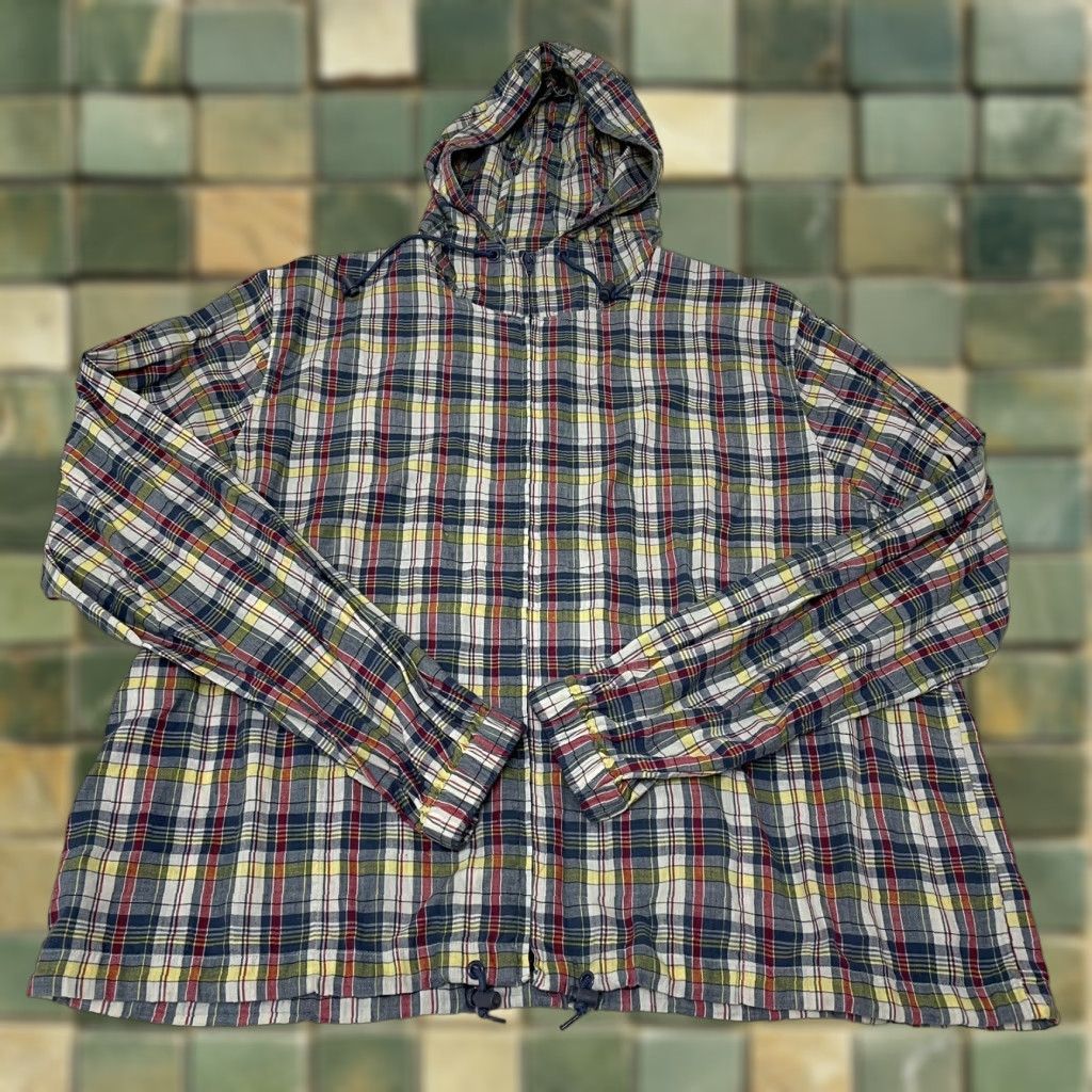 Orvis VINTAGE Orvis Plaid Flannel Jacket Hooded Blue Red Yellow XL Full Zip Light-weight Jacket Windbreaker Unisex Adults Mens Womens Size XL / US 12-14 / IT 48-50 - 1 Thumbnail