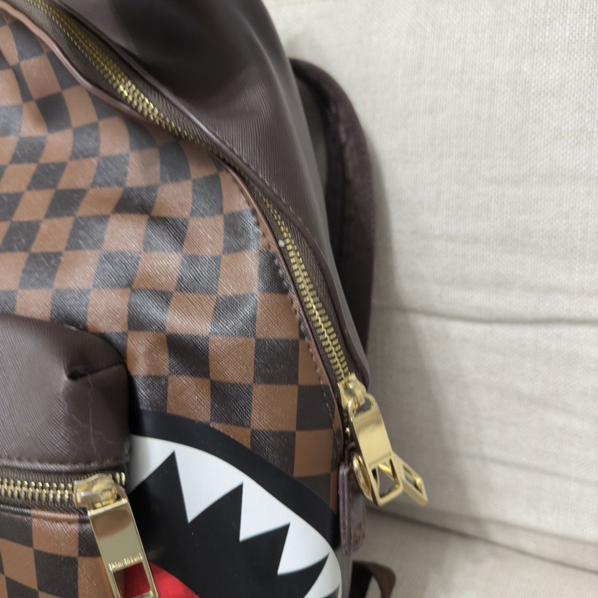 Sprayground Sprayground Side Sharks In Paris Checkered Backpack READ Size ONE SIZE - 6 Thumbnail