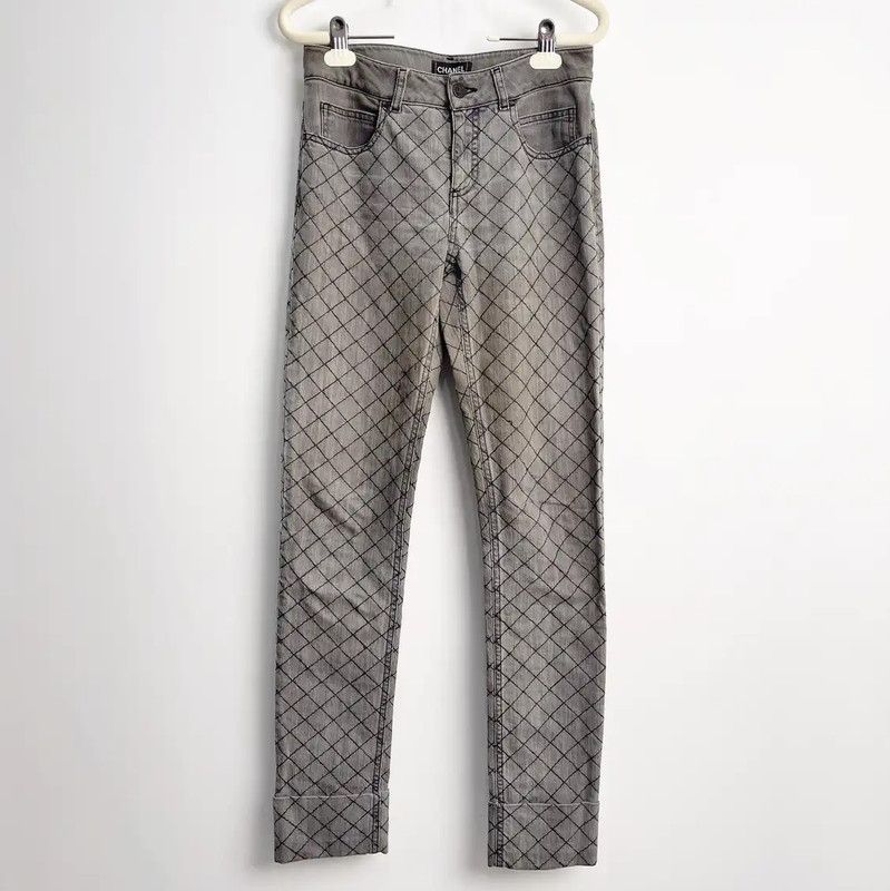 Chanel Chanel Grey Women's Denim Pants 0089 Size 23" - 1 Thumbnail
