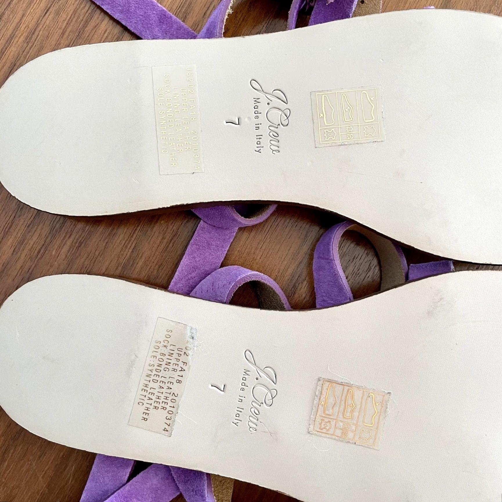 J.Crew J. Crew Strappy Buckle Suede Sandals Neon Amethyst Purple Flat Sandal Women Size 7 Size US 7 / IT 37 - 6 Thumbnail