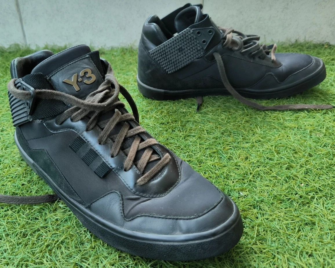Adidas × Y-3 adidas Y-3 Yohji Yamamoto Black High Top Sneakers B35358 Size US 9 / EU 42 - 2 Thumbnail