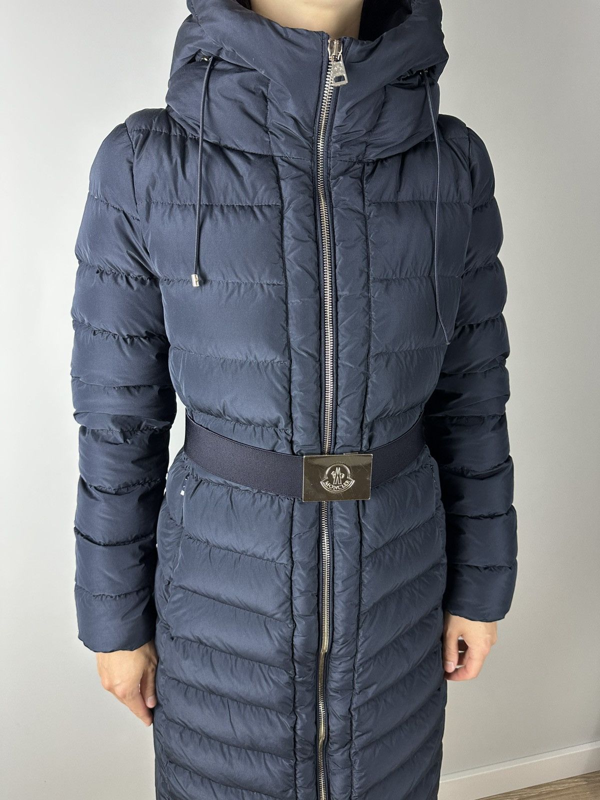 Authentic Moncler Imin Puffer Coat XS Blue Jacket Hooded