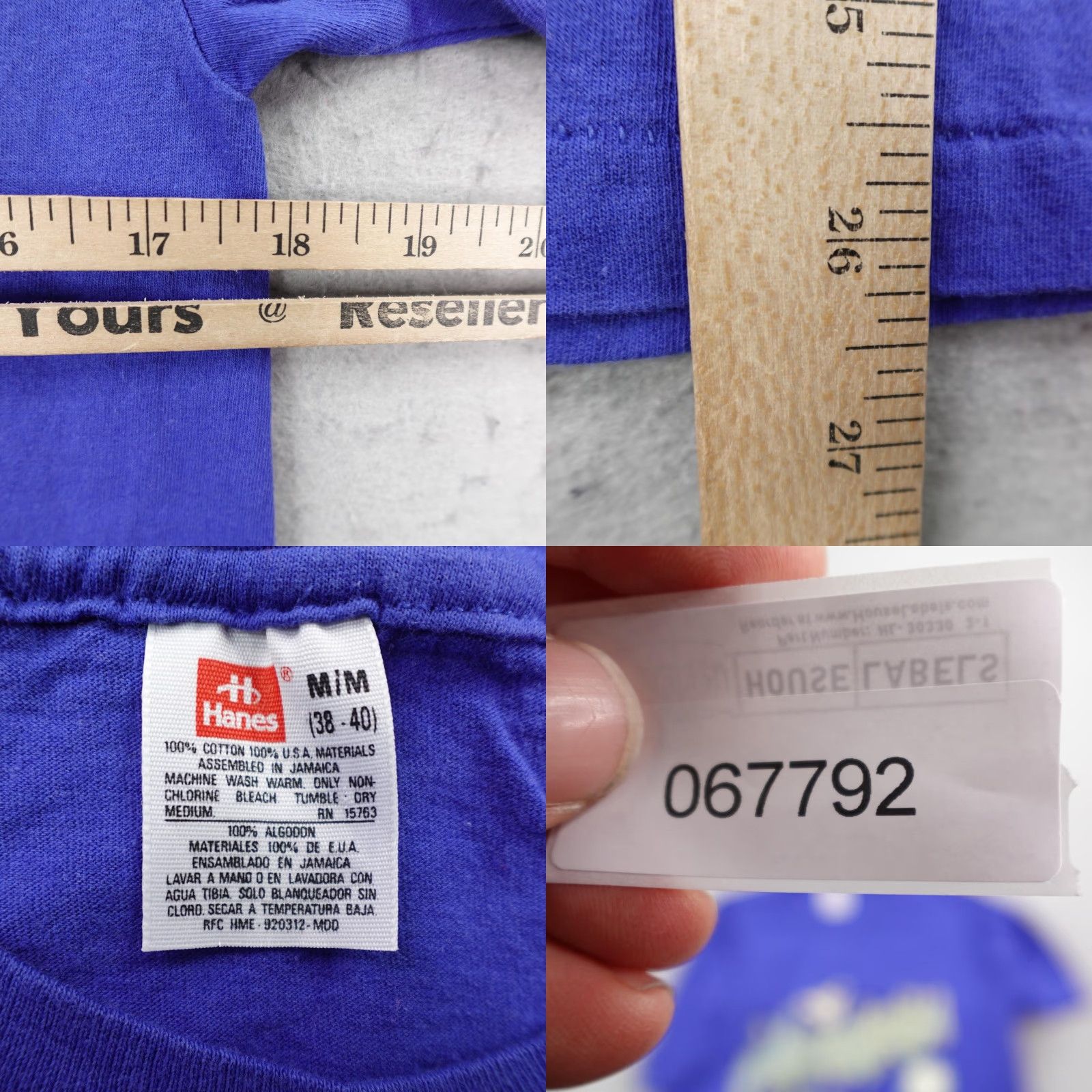 Hanes VINTAGE Honolulu Hawaii Shirt Mens M Blue 90s Shaka Graphic Print Shirt Size US M / EU 48-50 / 2 - 8 Thumbnail