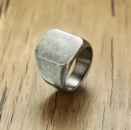Jewelry × Vintage Weathered Stainless Steel Ring Size ONE SIZE - 3 Thumbnail