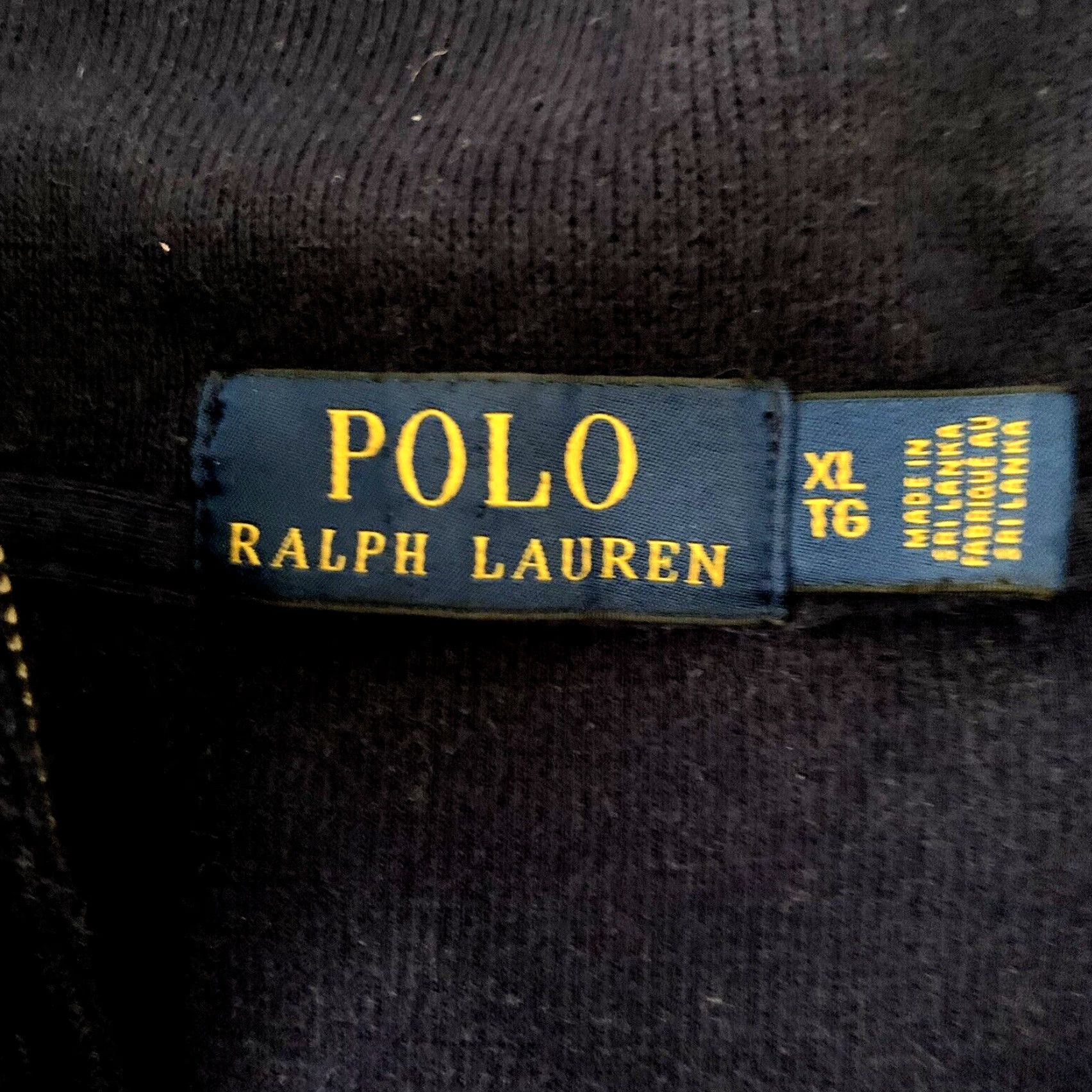 Polo Ralph Lauren POLO Ralph Lauren Estate Rib Sweater Mens XL 1/4 Zip Pullover Blue Cotton Size US XL / EU 56 / 4 - 3 Thumbnail