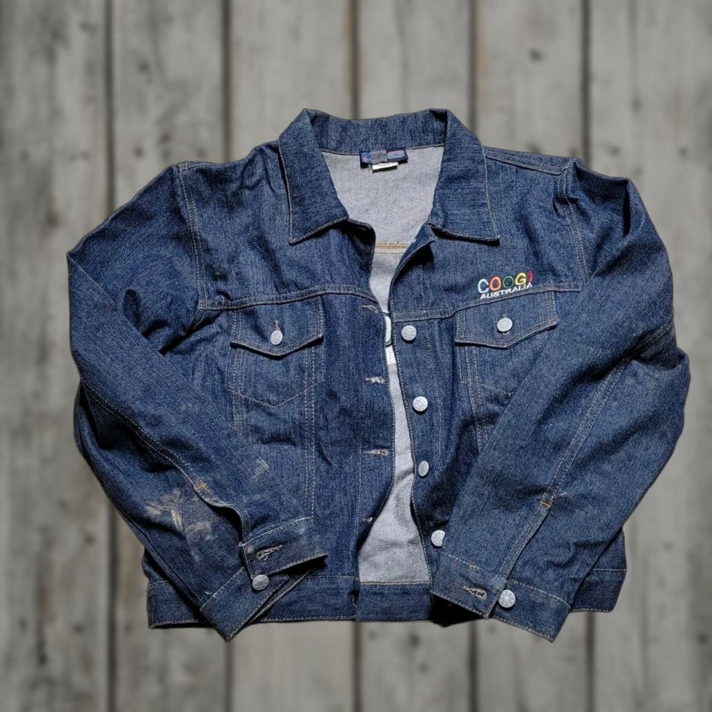 Coogi VINTAGE COOGI AUSTRALIA Jean Jacket XL Unisex Adults Denim Embroidered Hip Hop 1980s Blue, Regular Size XL Size US 36 / EU 52 - 1 Thumbnail