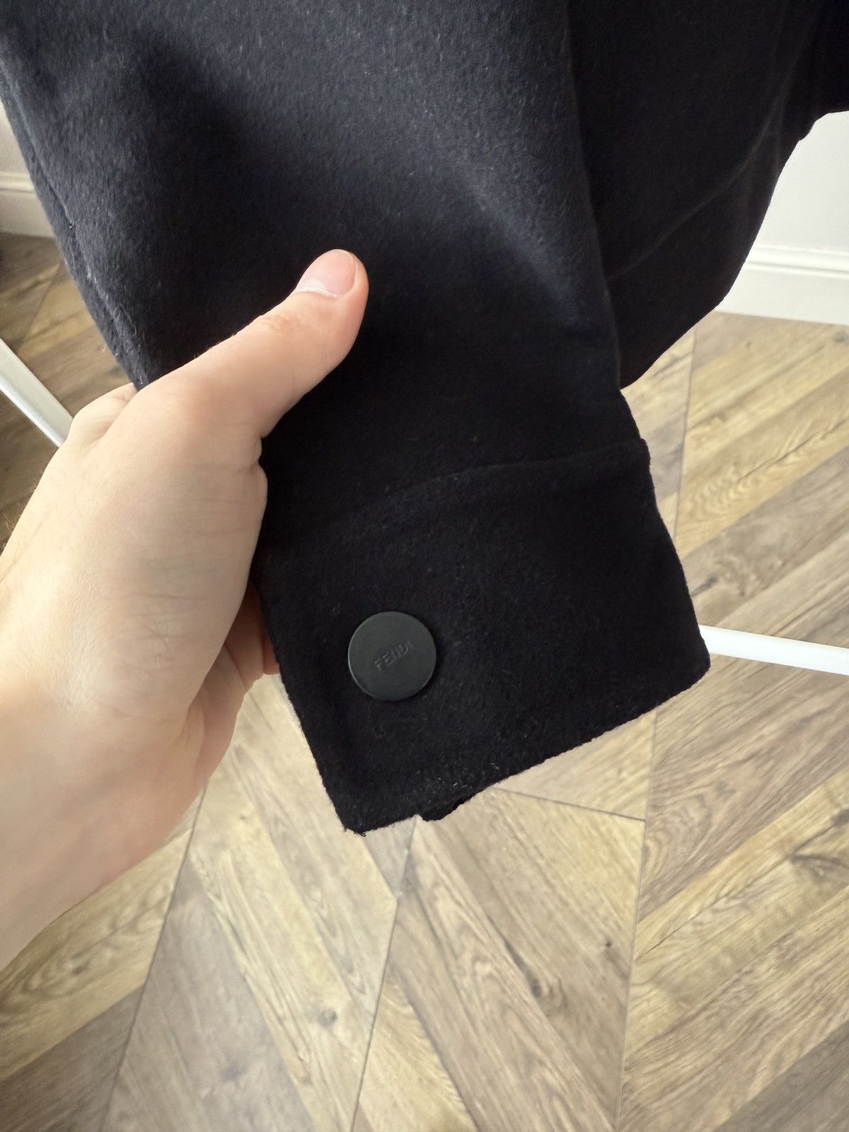 Fendi Vintage FENDI Roma Black Virgin Wool Zip Bomber Jacket Size US M / EU 48-50 / 2 - 6 Thumbnail