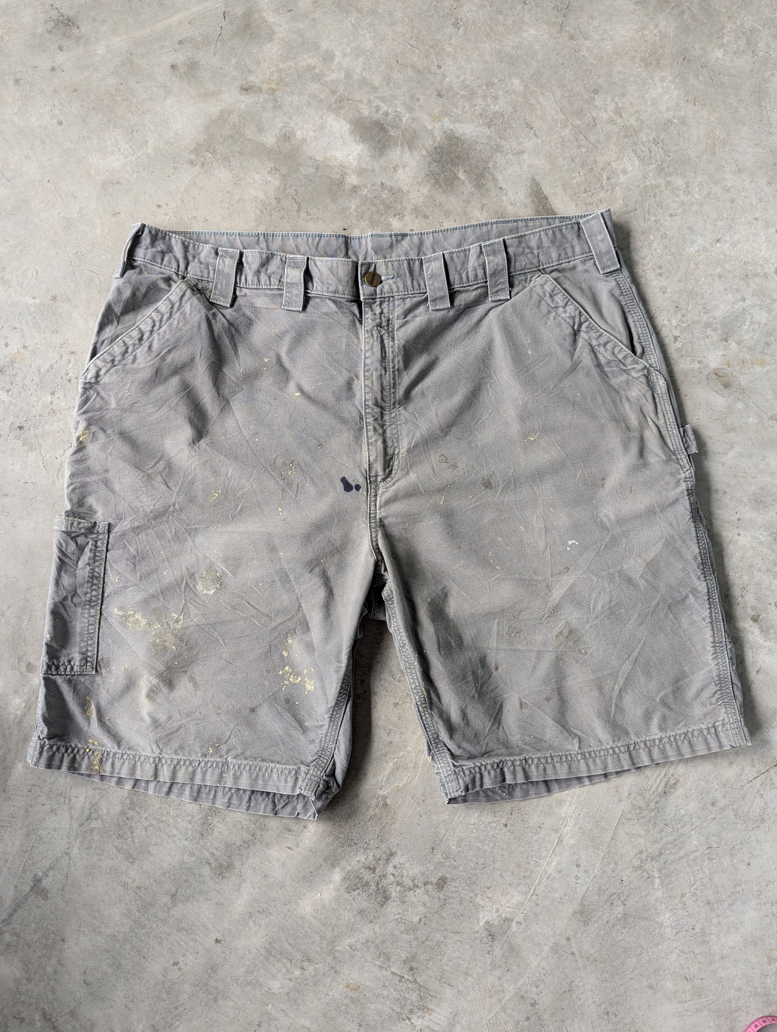 Carhartt Distressed Faded Paint Gray Carhartt Short Cargo Pants Baggy Size US 42 / EU 58 - 5 Thumbnail