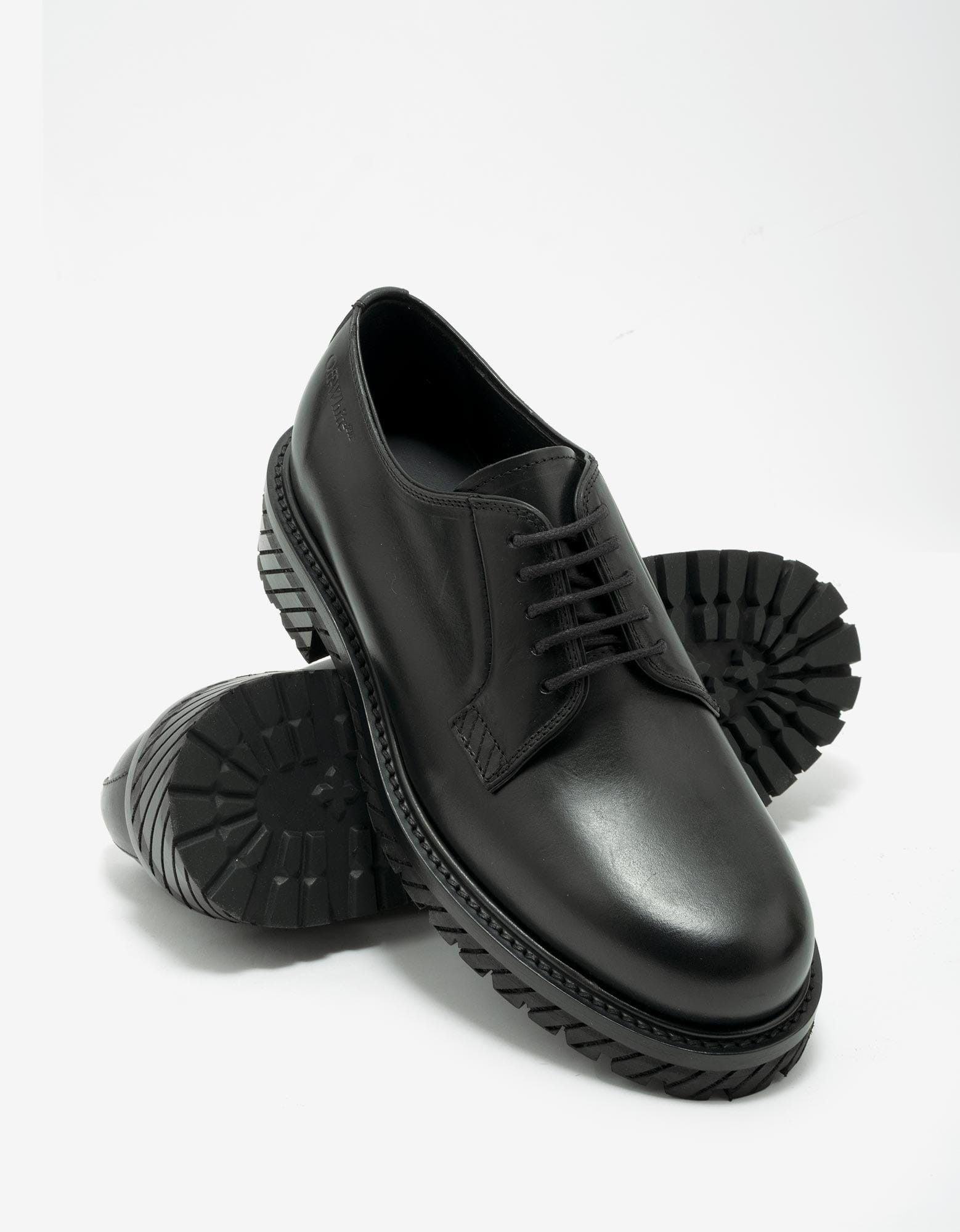 Black Military Derby Shoes
