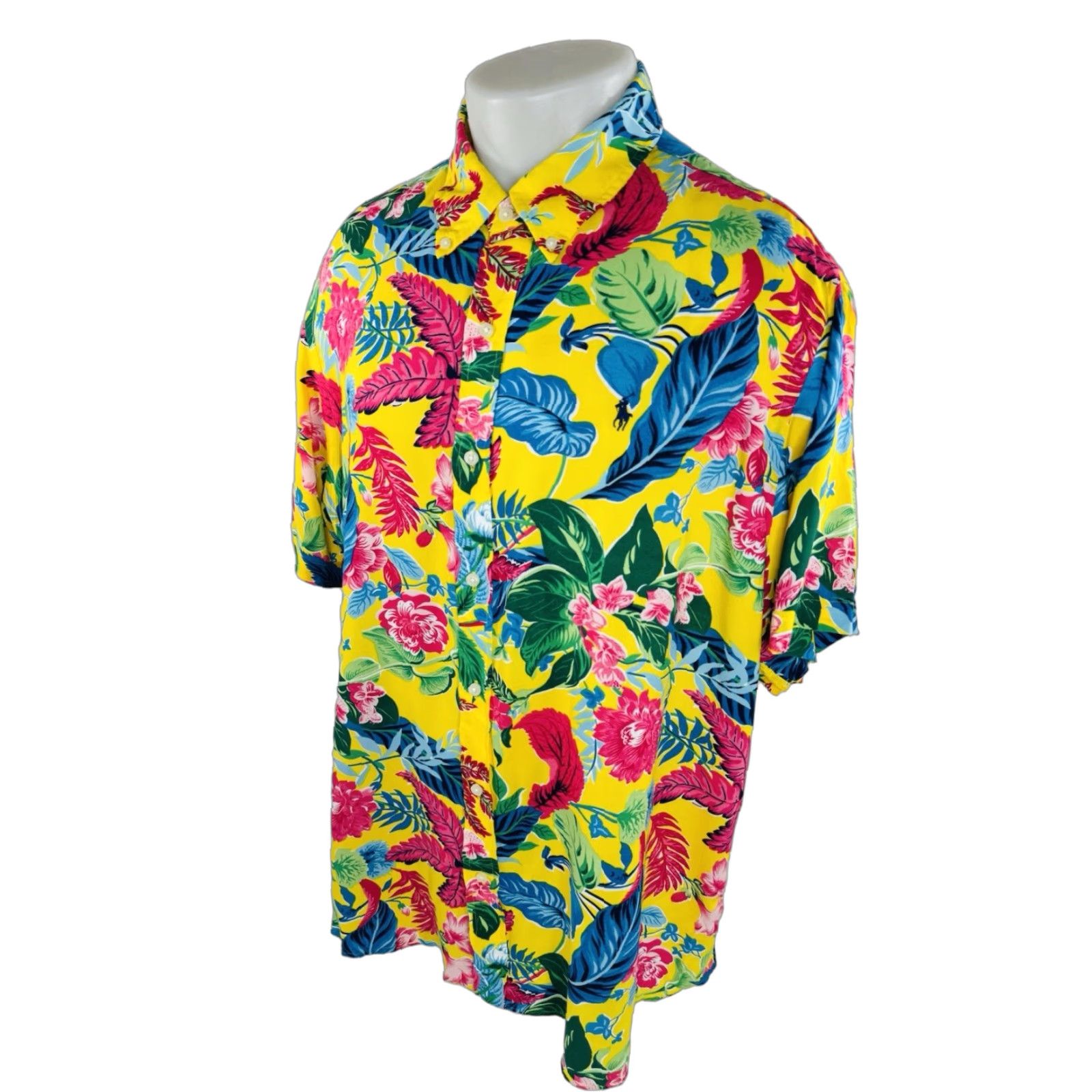 Polo Ralph Lauren POLO RALPH LAUREN - Floral Embroidered Pony Aloha Hawaiian XXL Shirt - EXCELLENT Size US XXL / EU 58 / 5 - 1 Thumbnail