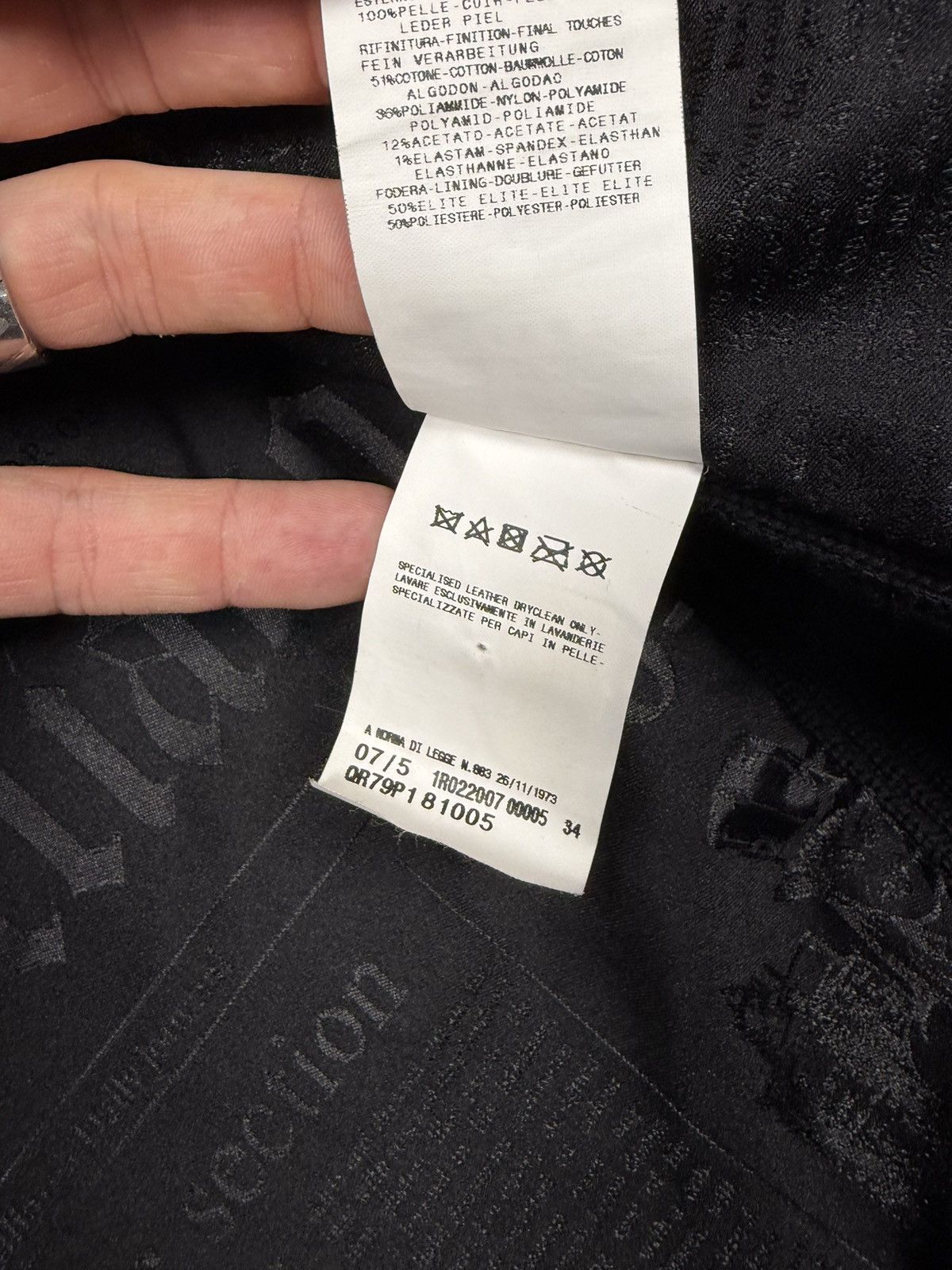 John Galliano John Galliano 2000s Black Embroidery Leather Bomber Jacket Size M / US 6-8 / IT 42-44 - 18 Thumbnail
