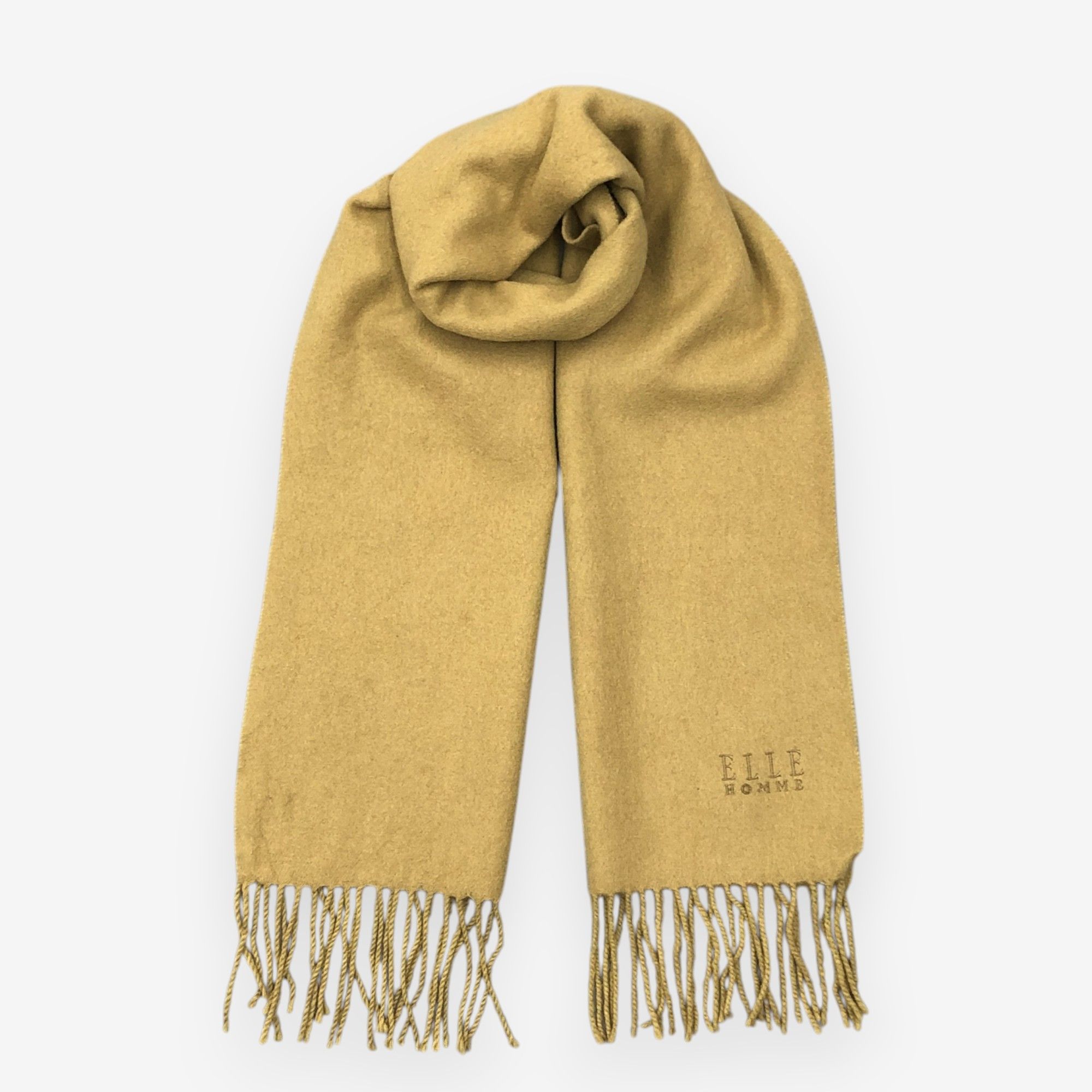 Japanese Brand Vintage Elle Homme Scarf Muffler Wool Winter Scarves Size ONE SIZE - 1 Thumbnail