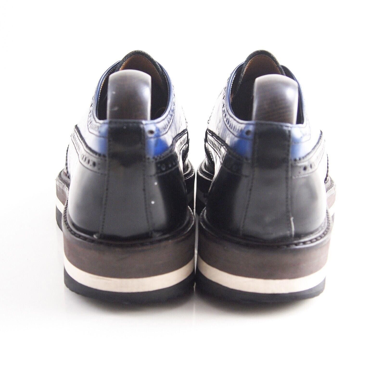 Prada Prada Lug Sole Brogues 2EG016 Black Blue Brown EU 40 US 7 Size US 7 / EU 40 - 7 Thumbnail