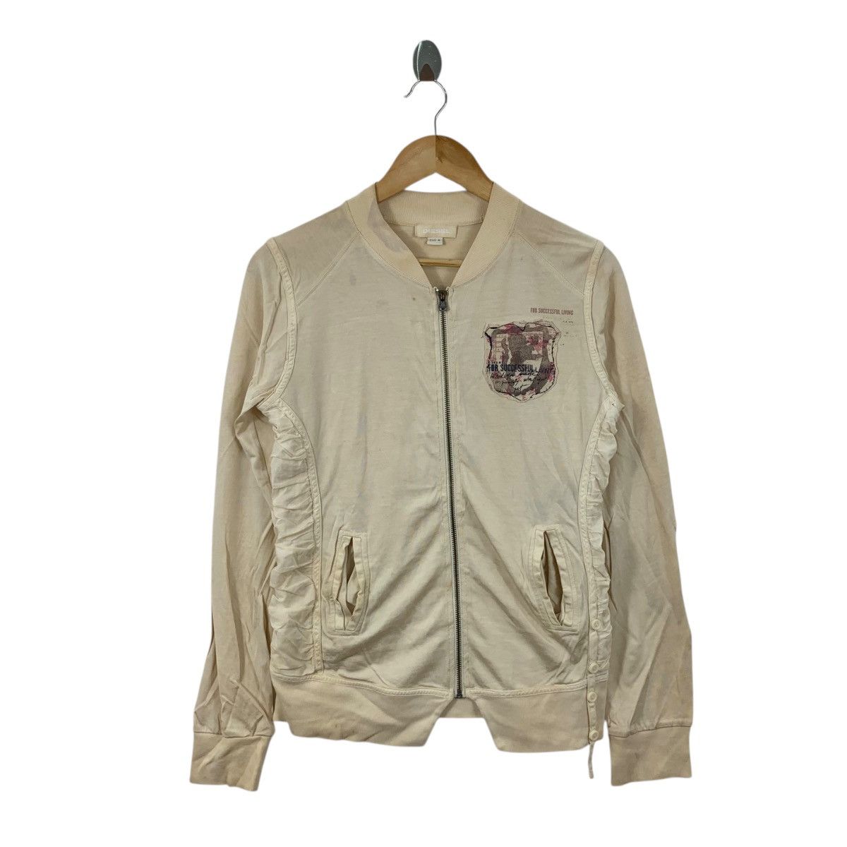 Diesel DIESEL ITALY Successful Living Distress Design Hoodie Zipper Size M / US 6-8 / IT 42-44 - 3 Thumbnail