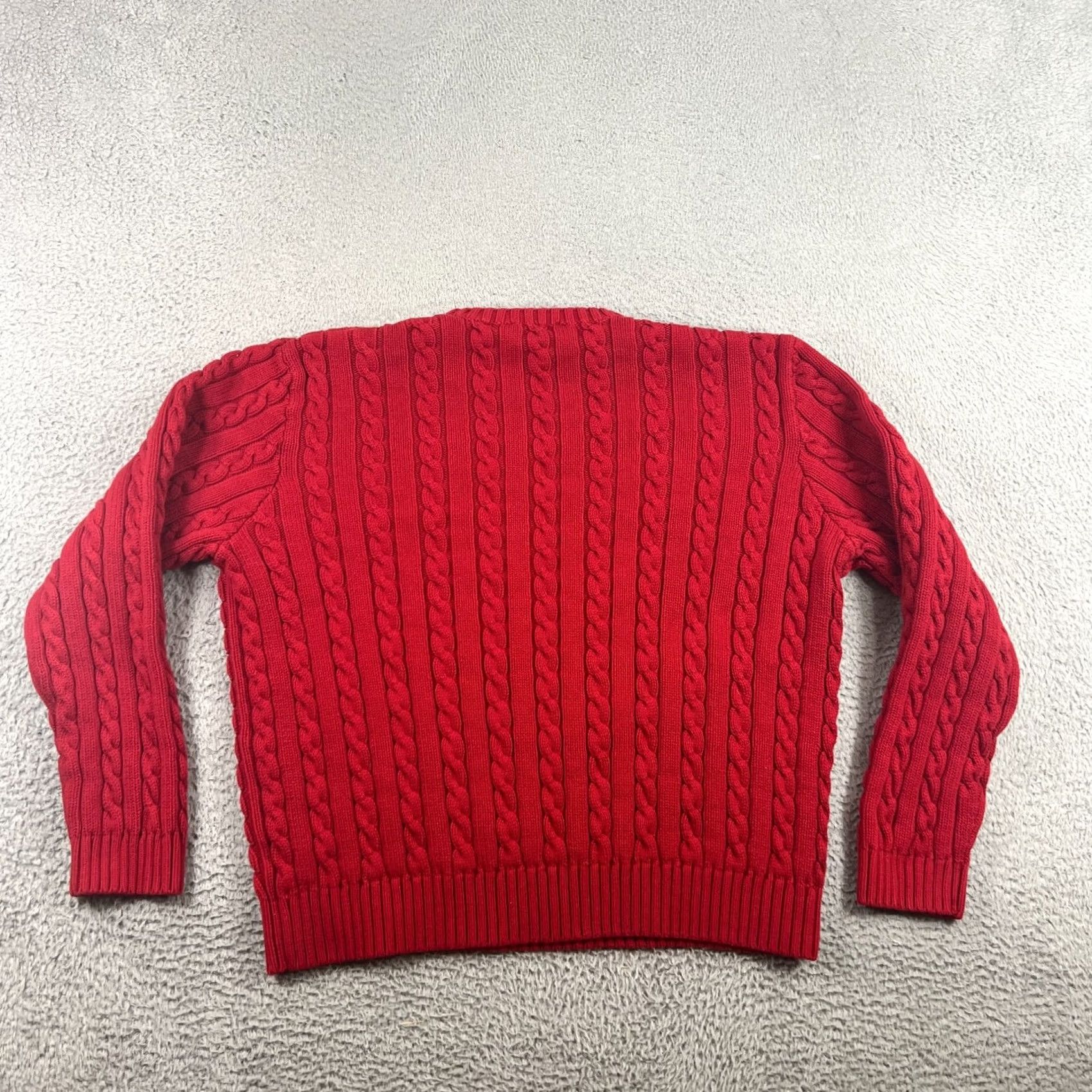 J.Crew VINTAGE J.CREW Fisherman Sweater XL Crew Neck Womens Red Pullover with Pockets Size XL / US 12-14 / IT 48-50 - 7 Thumbnail