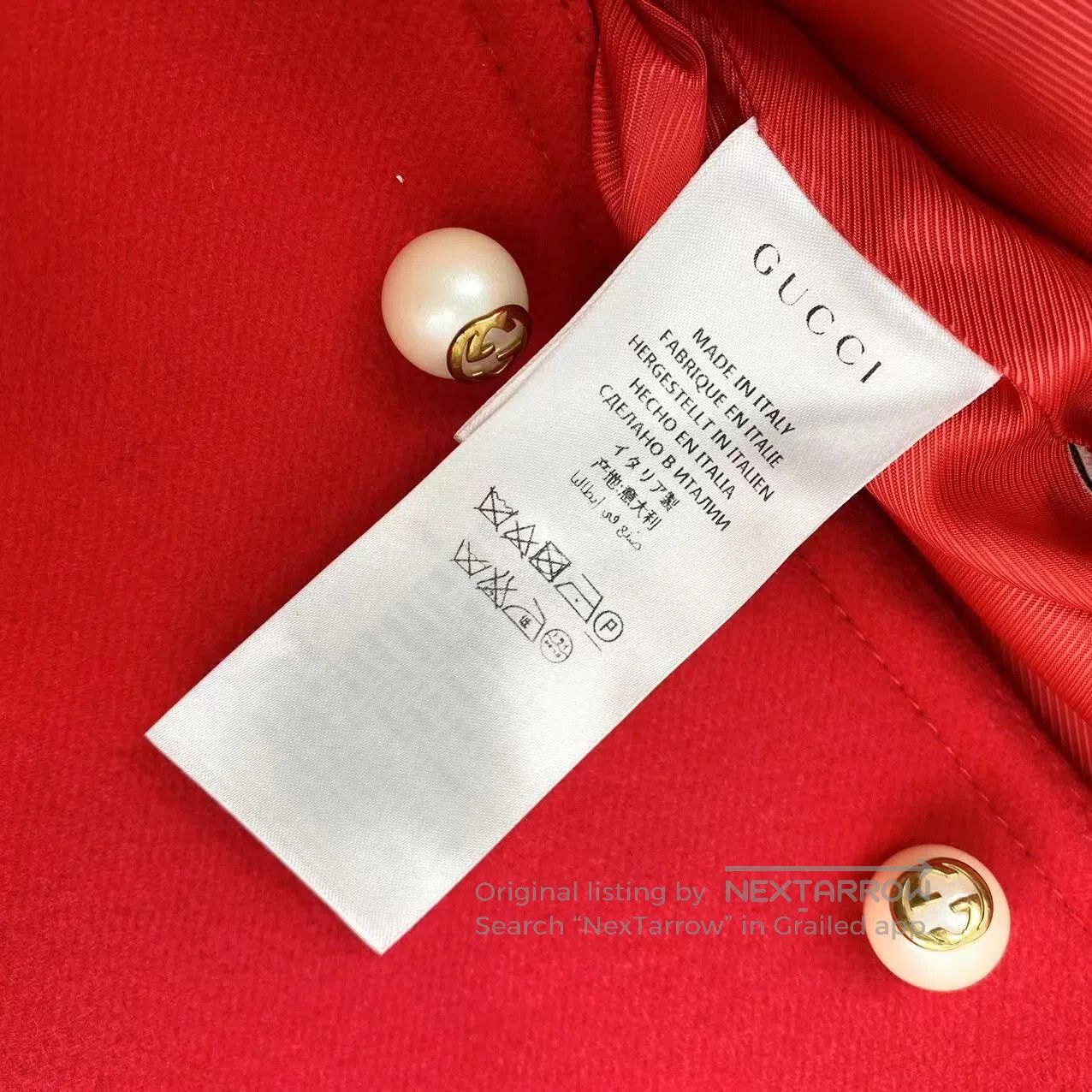 Gucci Guicci Pearl buckle coat| Size XXS / US 00 / IT 34 - 4 Thumbnail