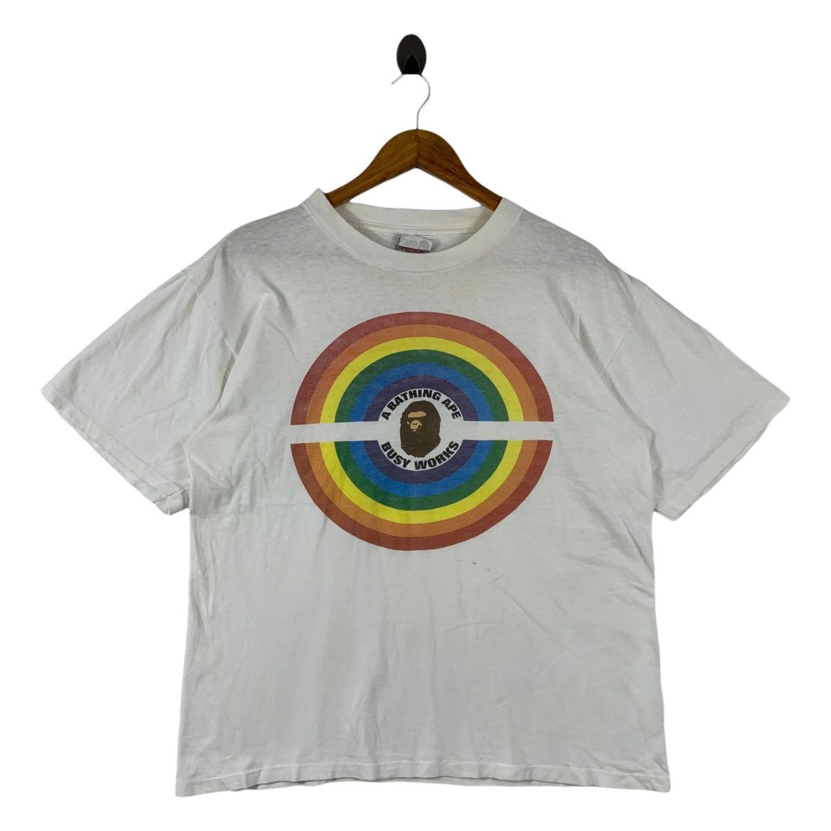 Bape Vintage BATHING APE rainbow collage onieta tag tee Size US L / EU 52-54 / 3 - 1 Thumbnail