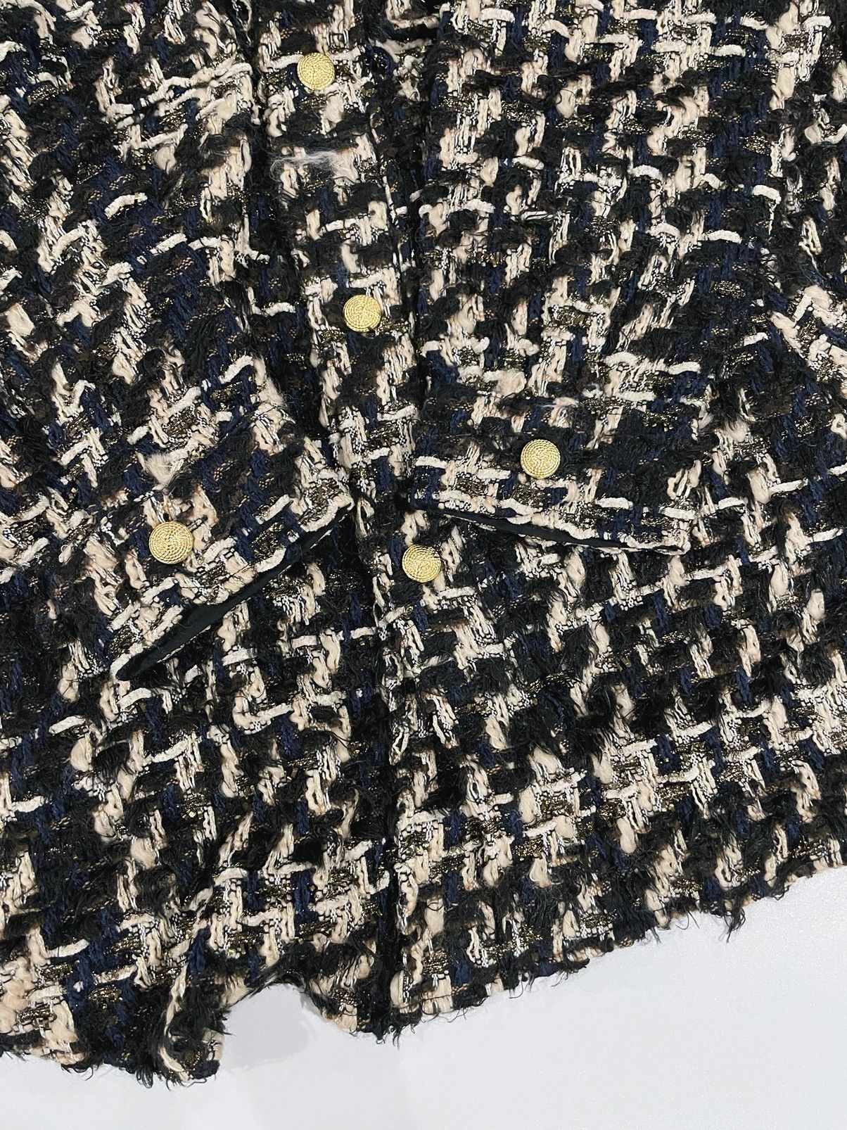 Faith Connexion Faith Connexion multicolor black-beige tweed oversized shirt Size US S / EU 44-46 / 1 - 4 Thumbnail