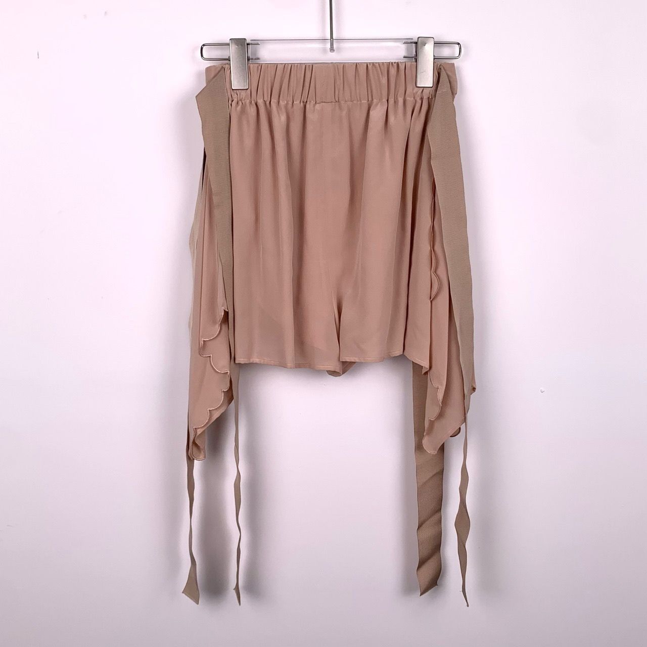 Fendi Fendi Asymmetric Draped Silk Pink Beige Skirt - Size 36 (XS) Size 36" / US 14 / IT 50 - 8 Thumbnail