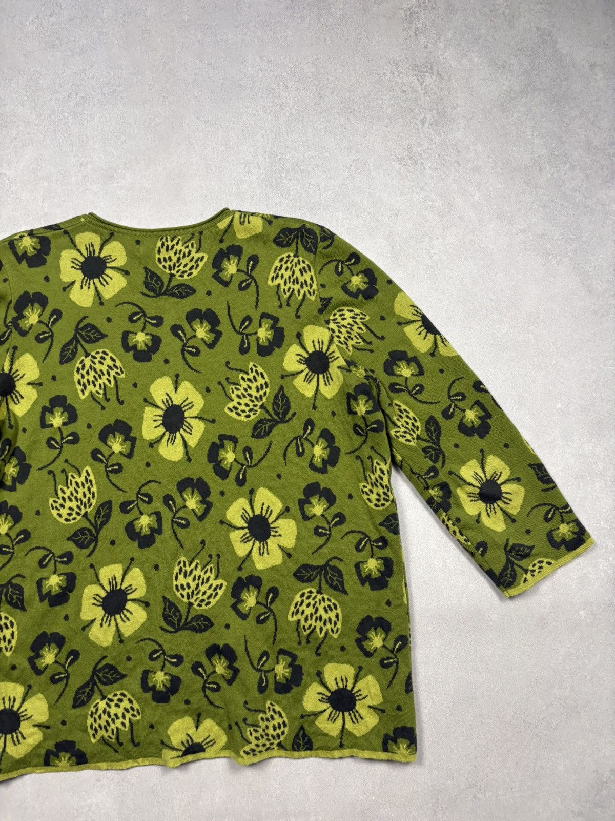 Other Gudrun Sjödén Floral Cardigan Green Organic Cotton Size L Size US L / EU 52-54 / 3 - 15 Thumbnail