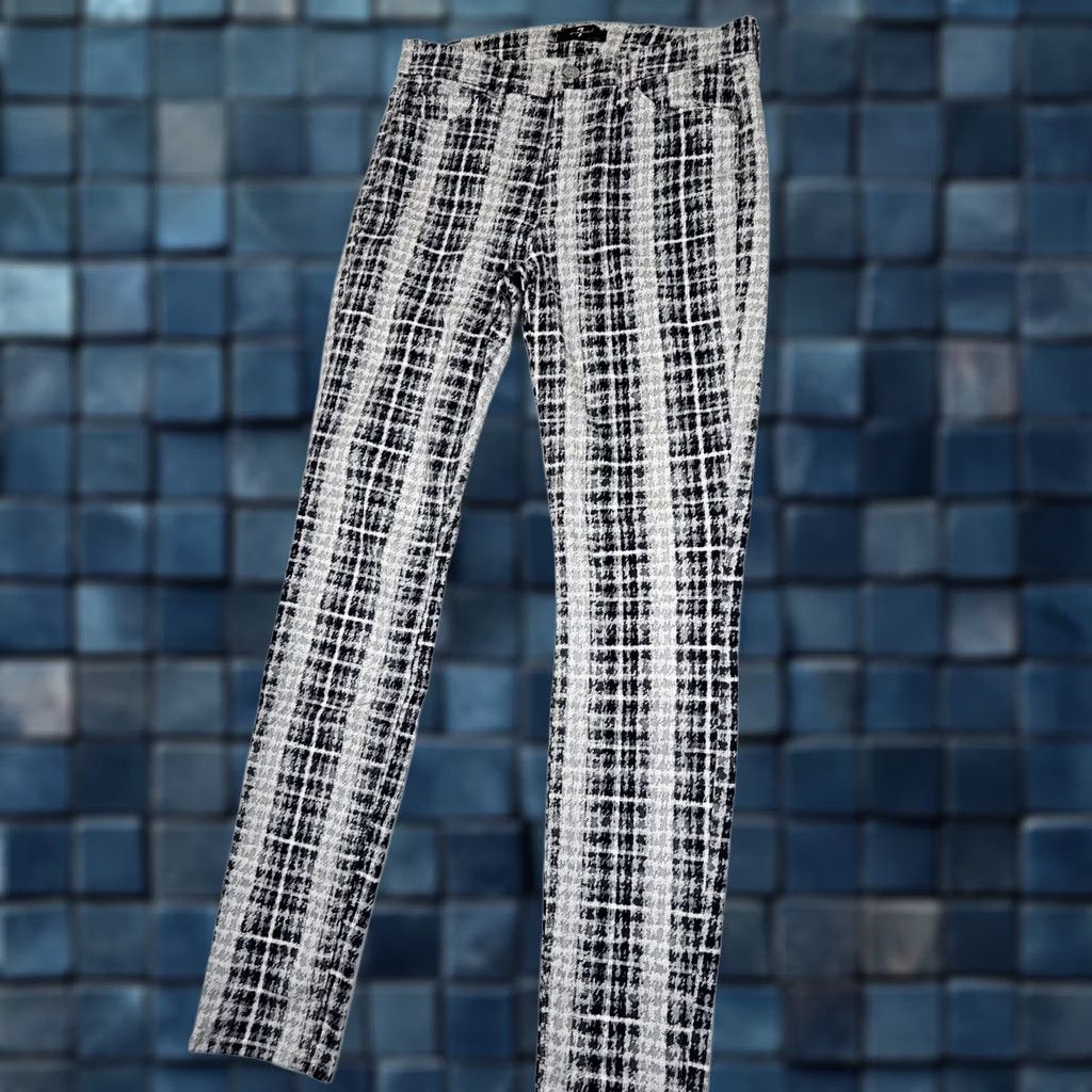 7 For All Mankind 7 For All Mankind Black & White Grid / Check Geometric Pants – Women 27 (Fits 29x30) Size 29" - 1 Thumbnail